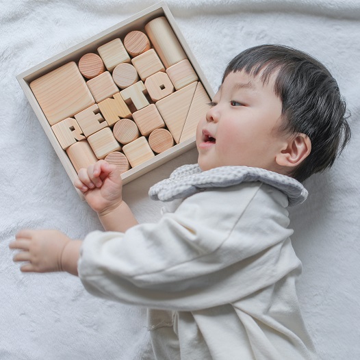 おなまえ積み木・歯がためset（桐箱・メンテナンスキット付）