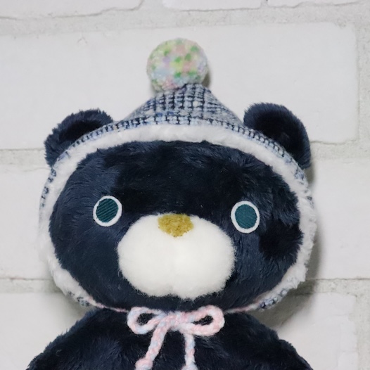 帽子寝そべりくまネイビーっこ