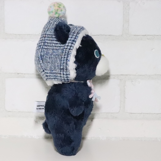 帽子寝そべりくまネイビーっこ