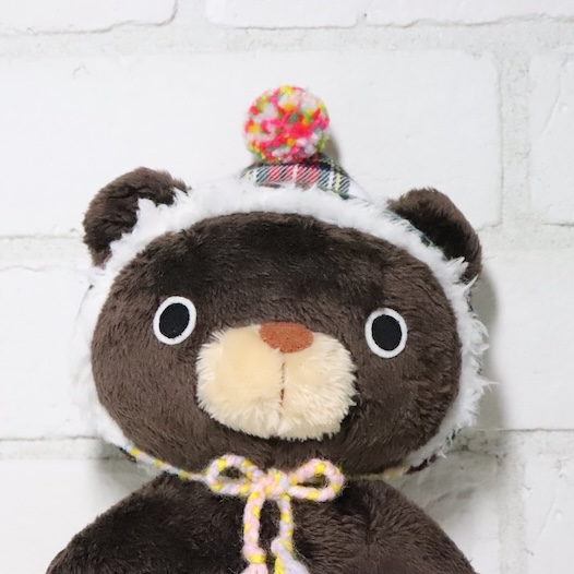 帽子寝そべりくまブラウンっこ