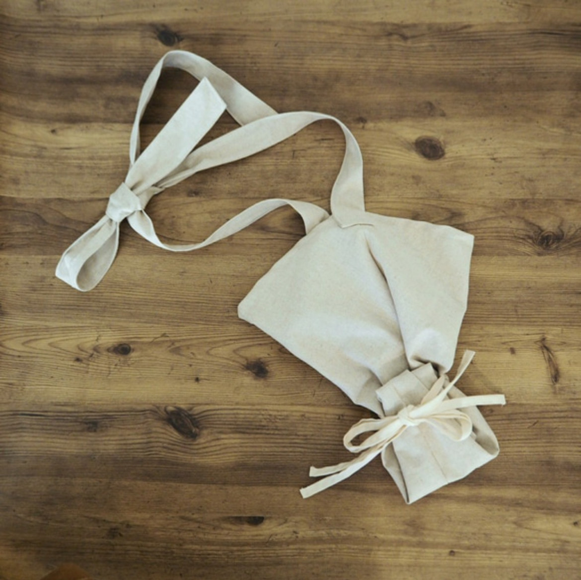 フラワーバッグ 綿麻ナチュラル M