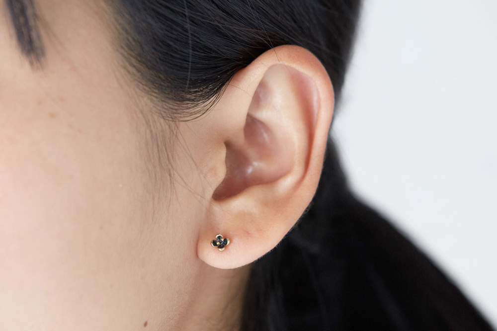 キンモクセイの真鍮ピアス<片耳>