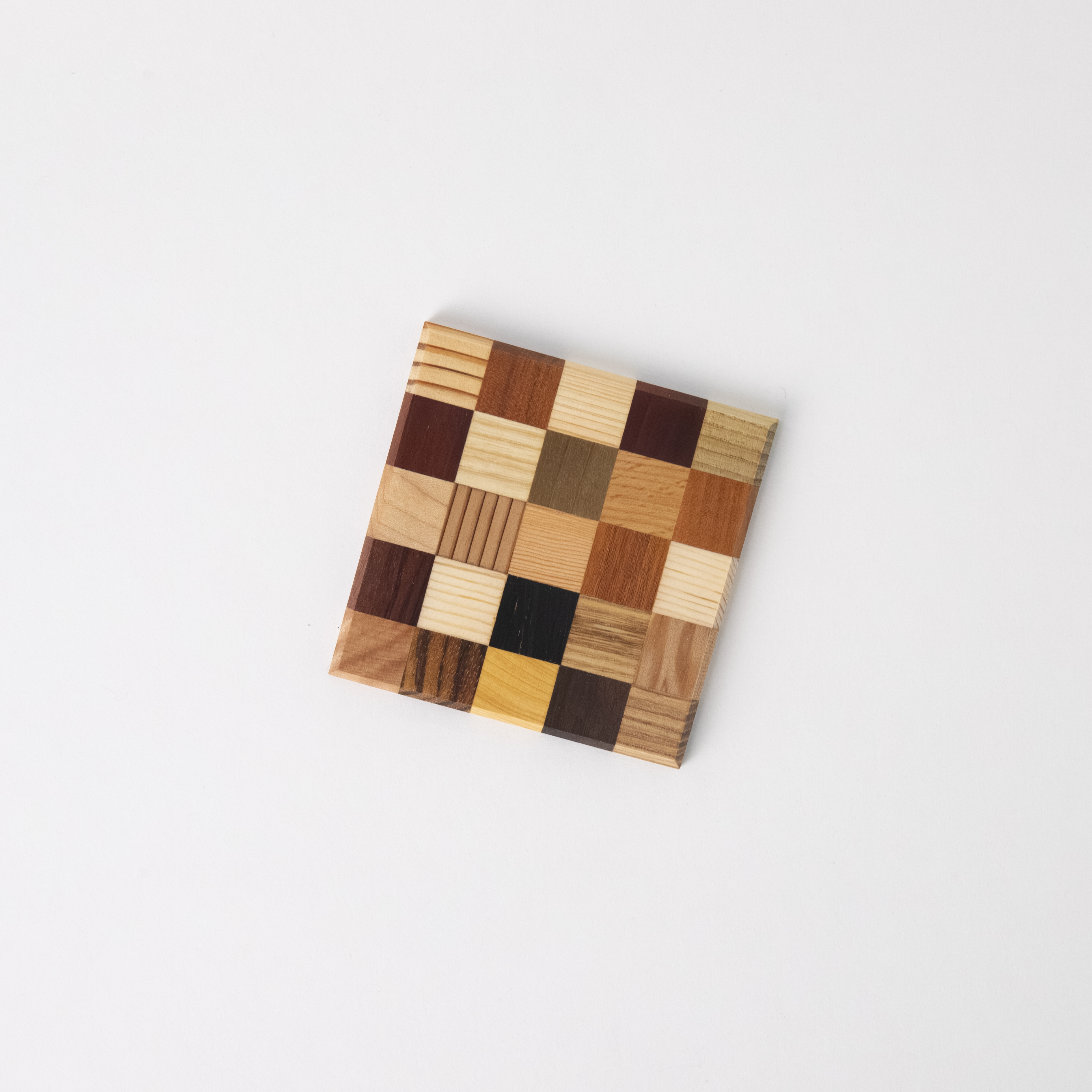 寄木のコースター２枚セット