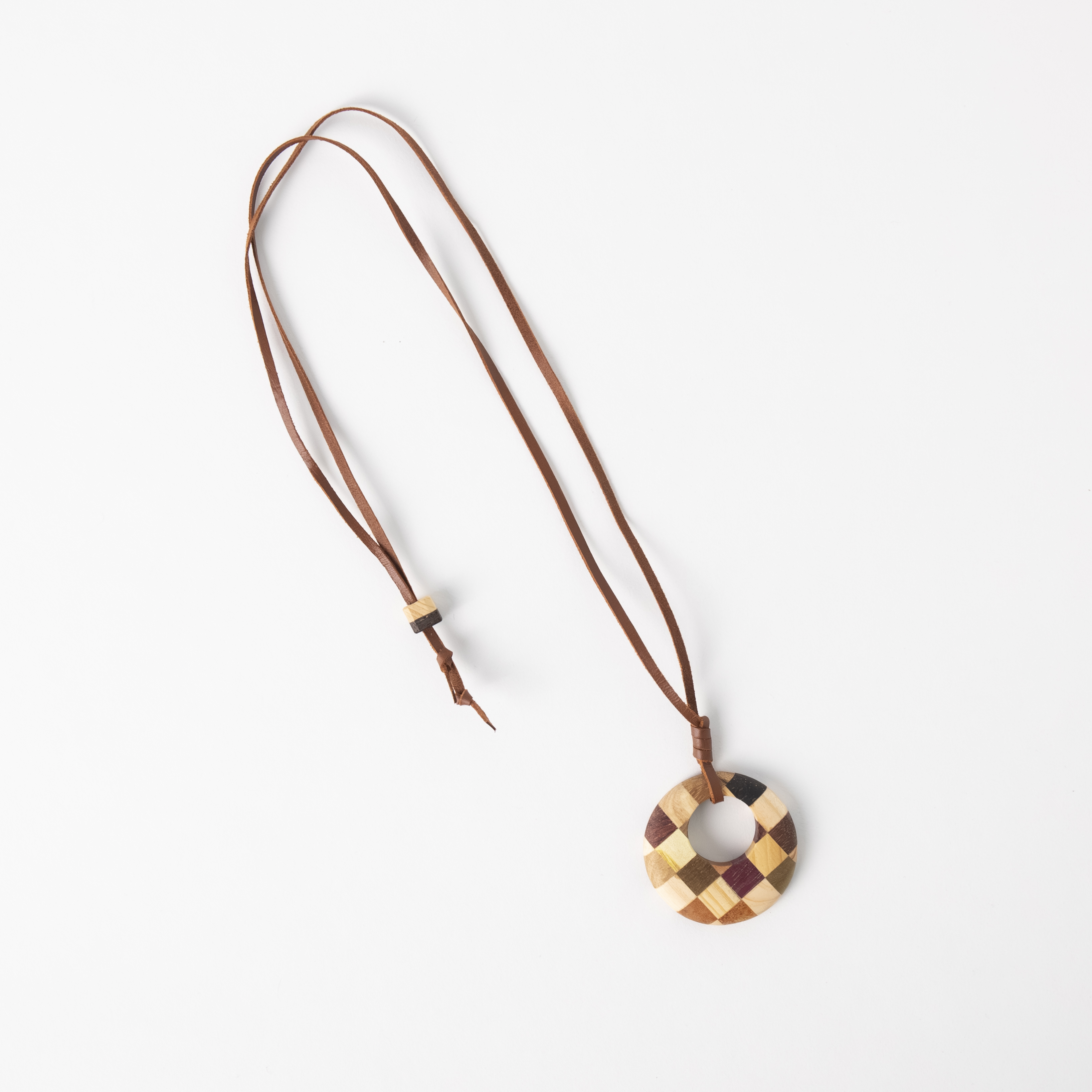 寄木のラウンドペンダント