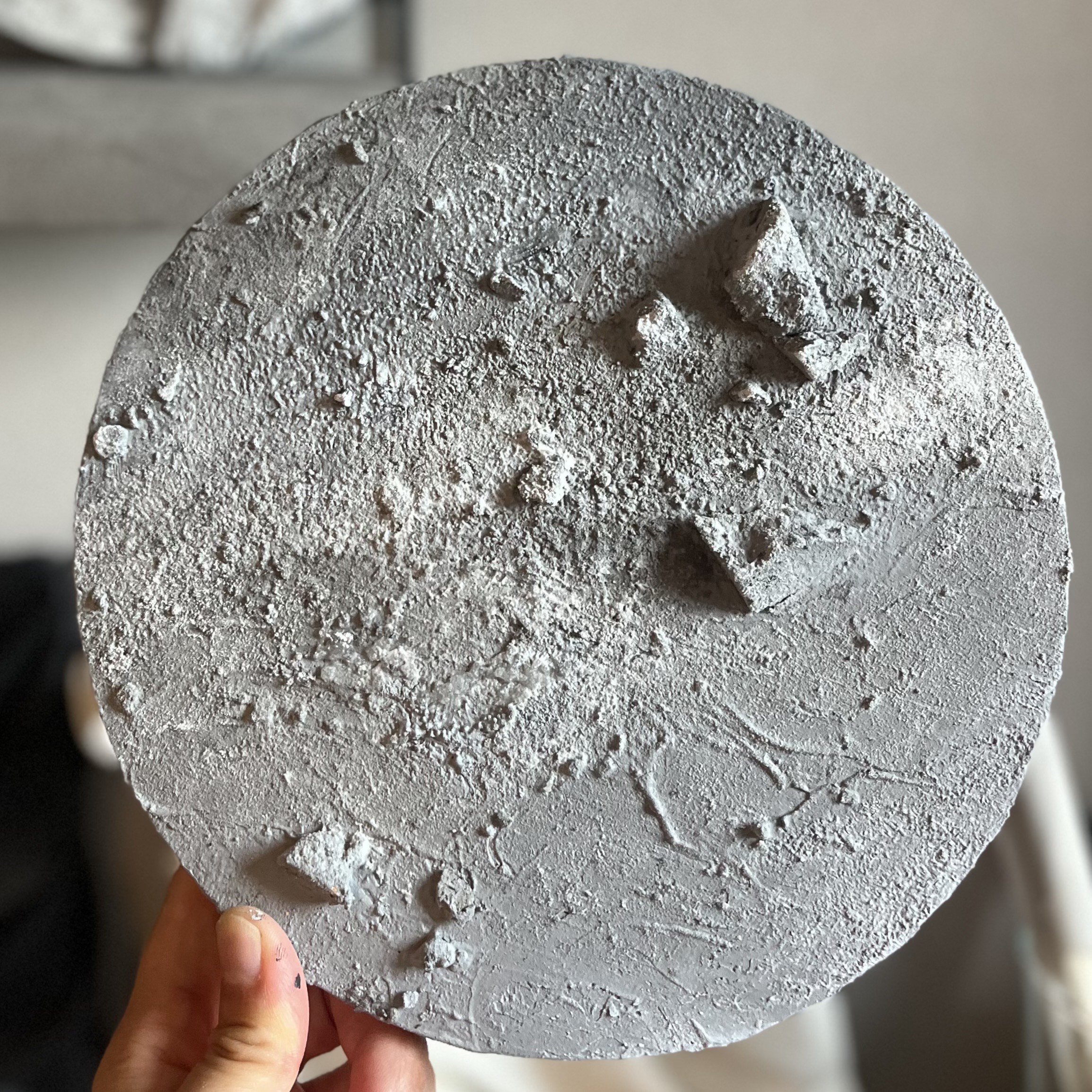 札幌軟石粉のアートパネル moon/グレーorブラック