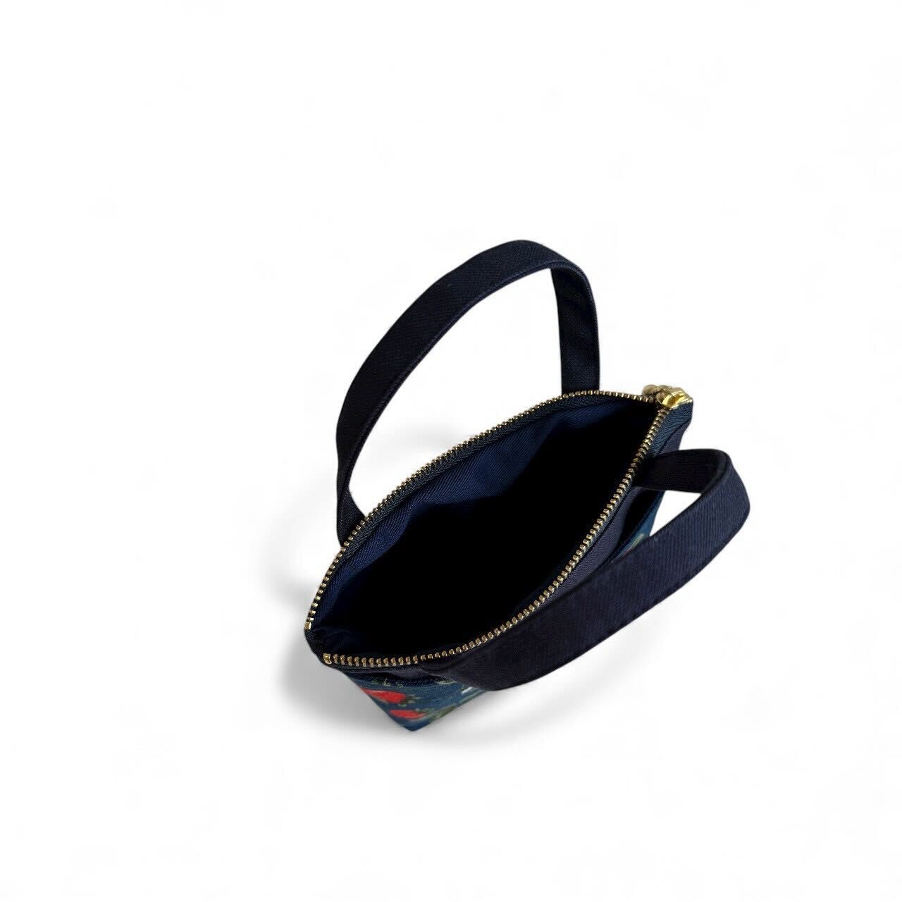 持ち手付きミニポーチ/アンティークいちご