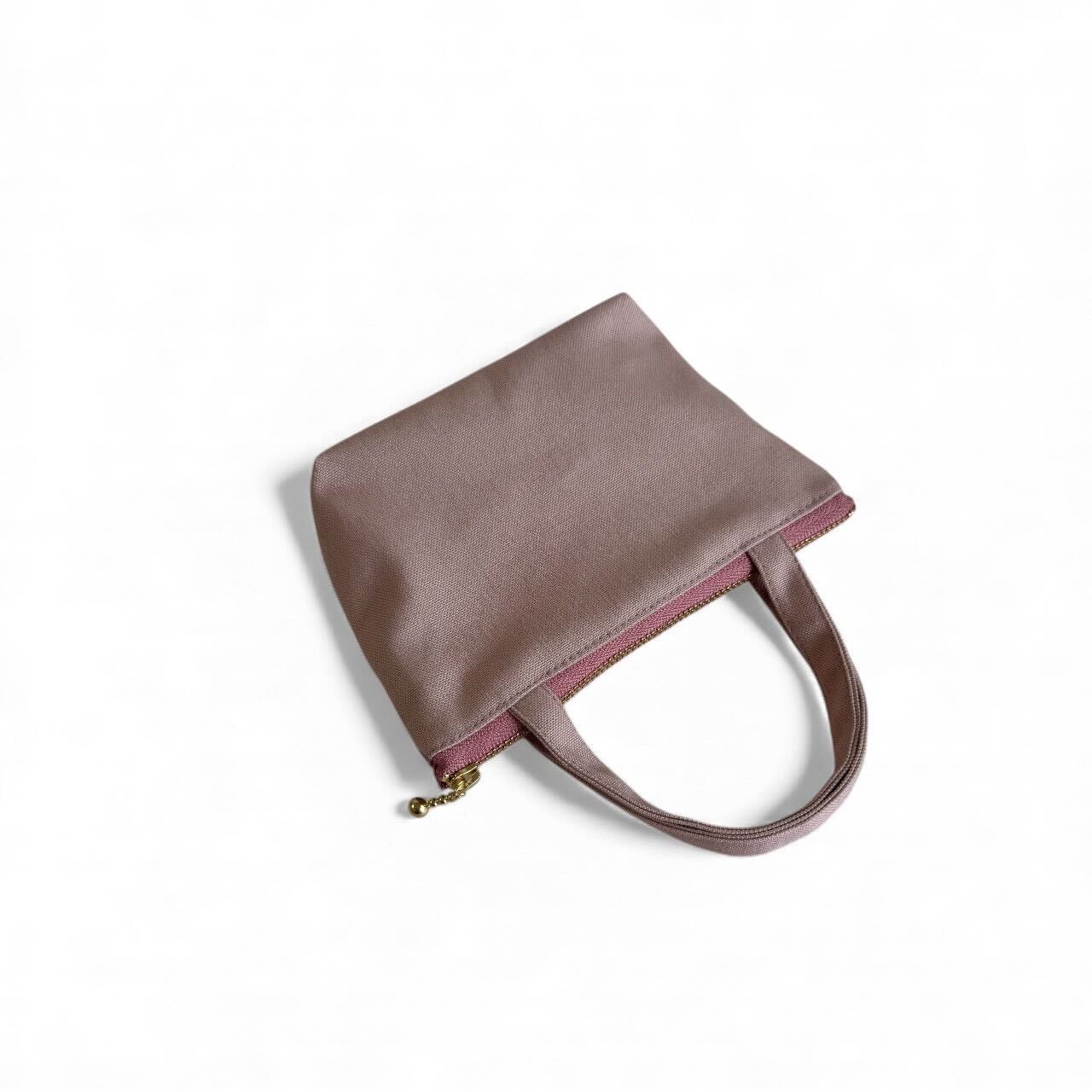 持ち手付きミニポーチ/アートブラウン