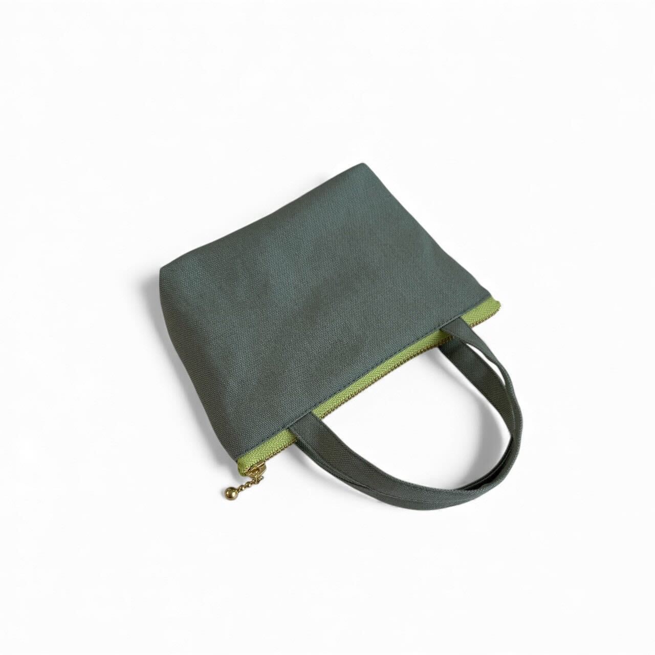 持ち手付きミニポーチ/レイクグリーン