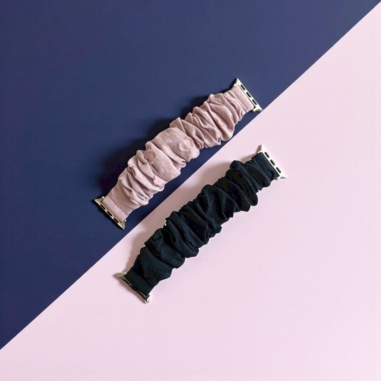 【アップルウォッチバンド2本セット】スノーカットボイル ドット柄