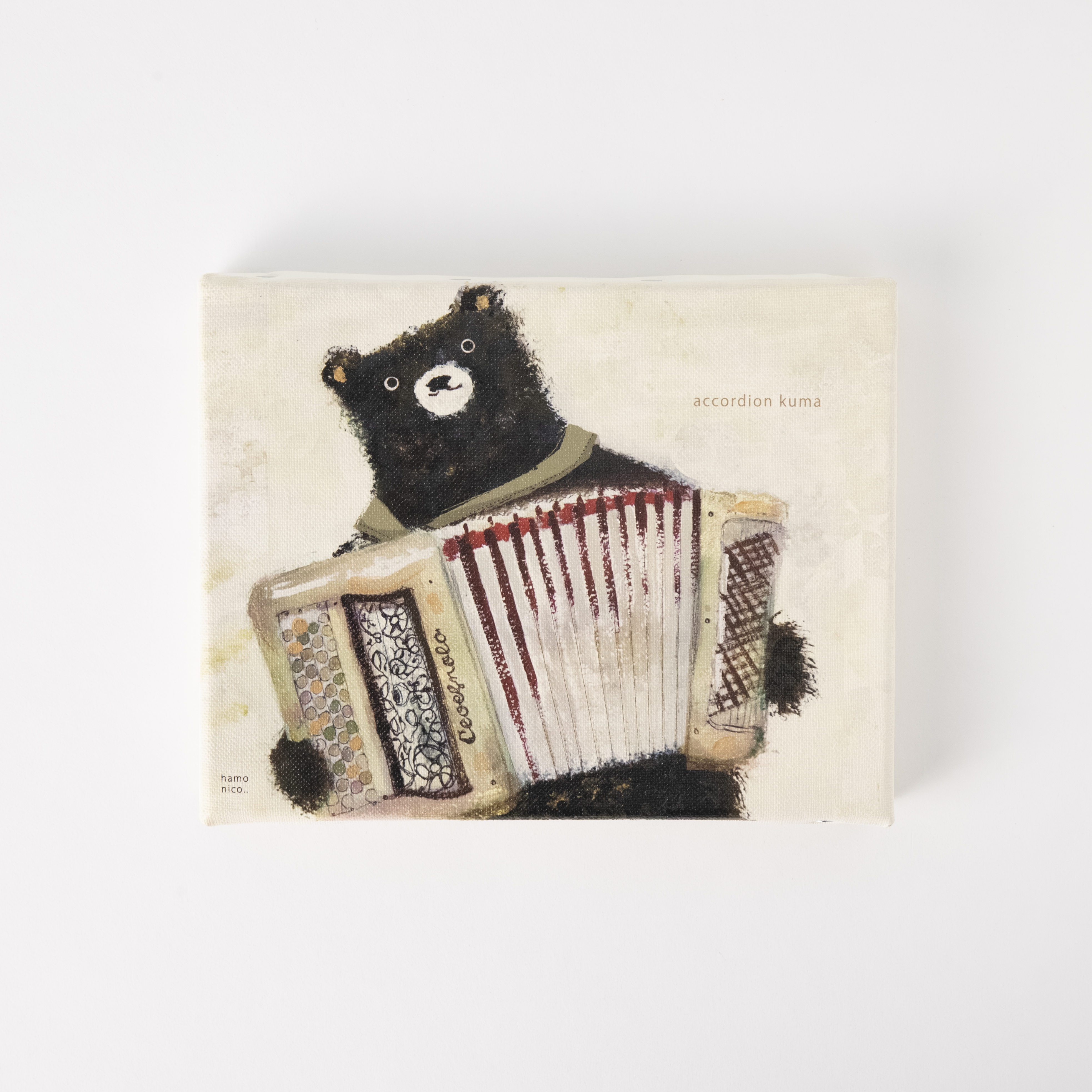 キャンバスパネル・アコーディオンくま
