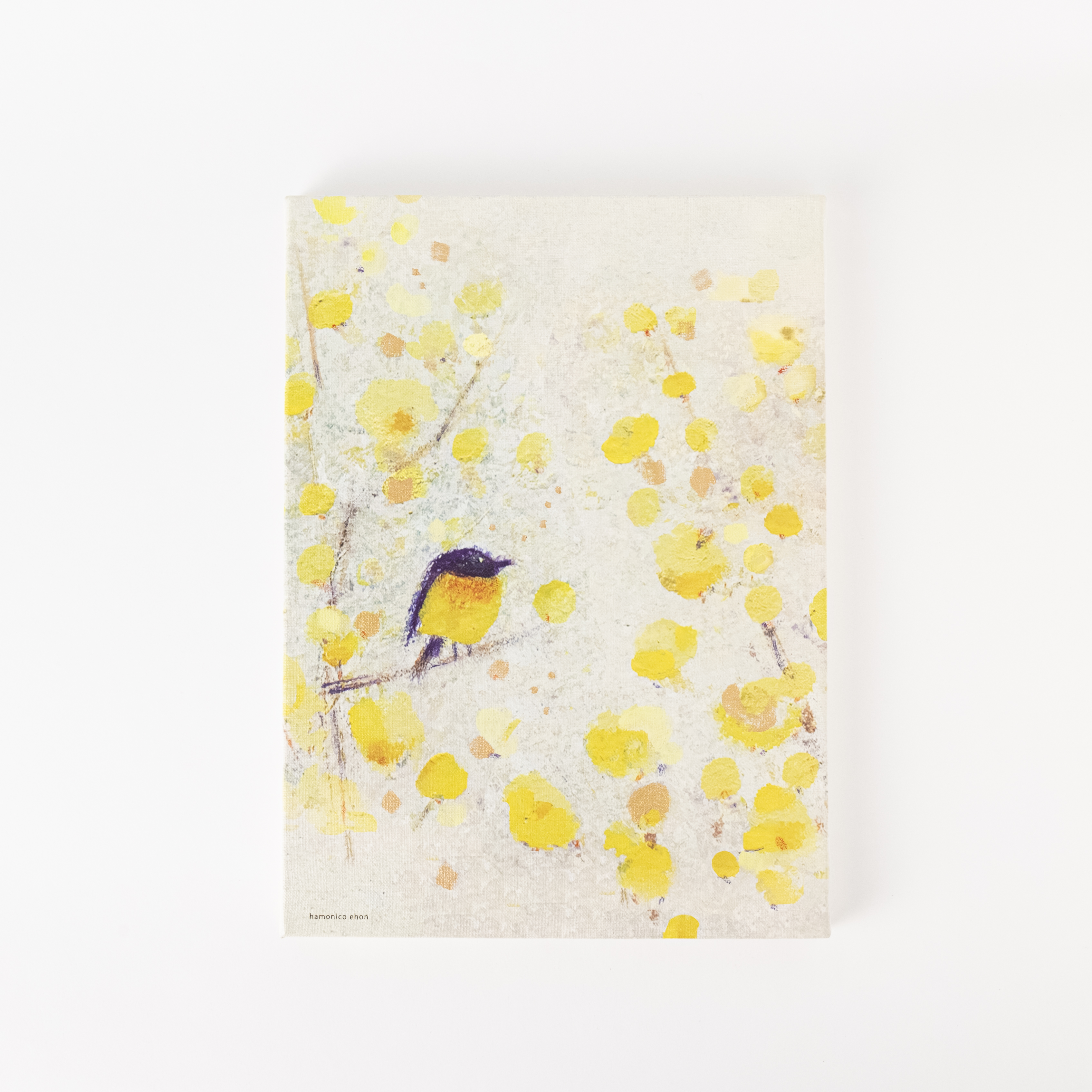 アートパネル・とりと黄色い花