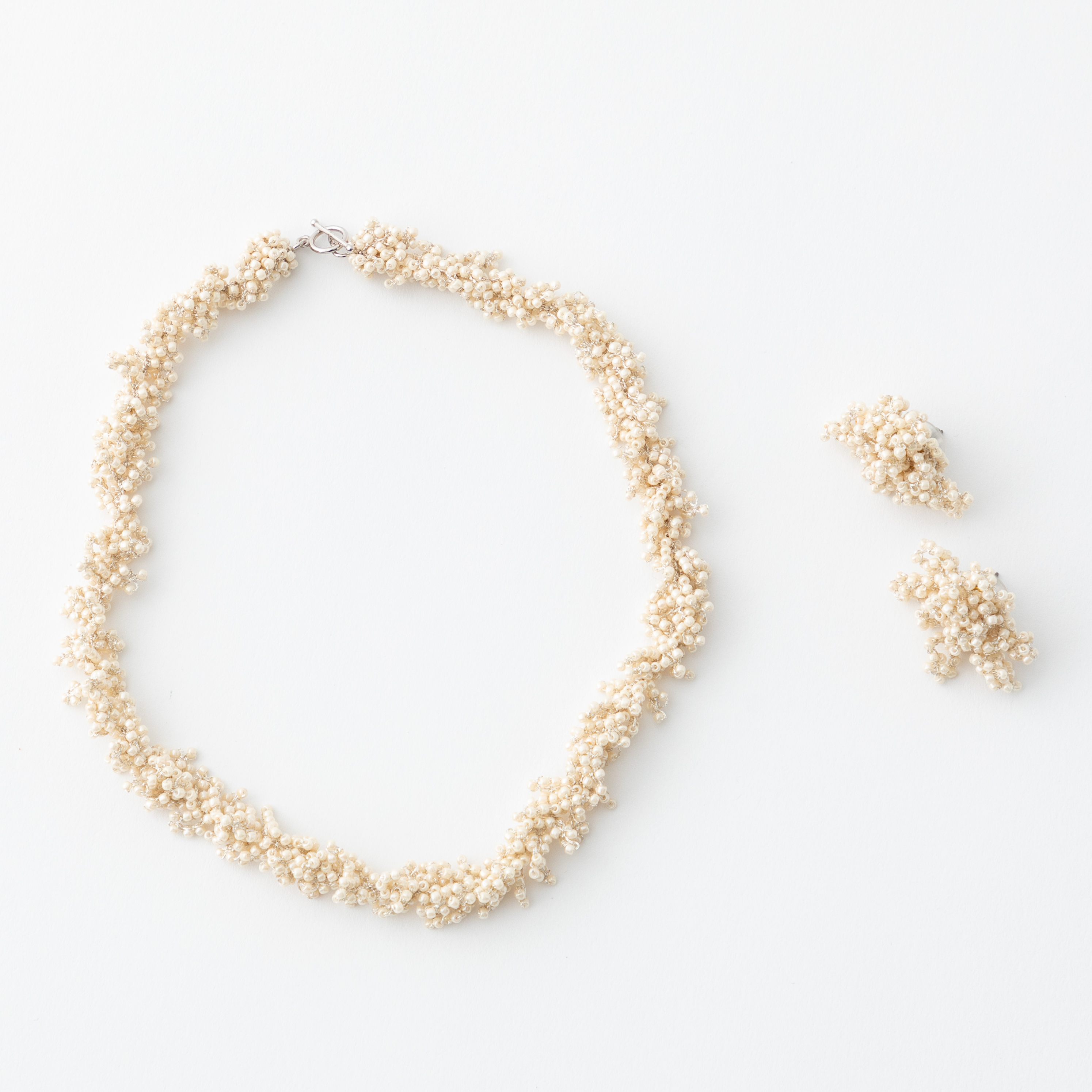 fuwari /pearl ネックレス＆ピアスorイヤリングセット