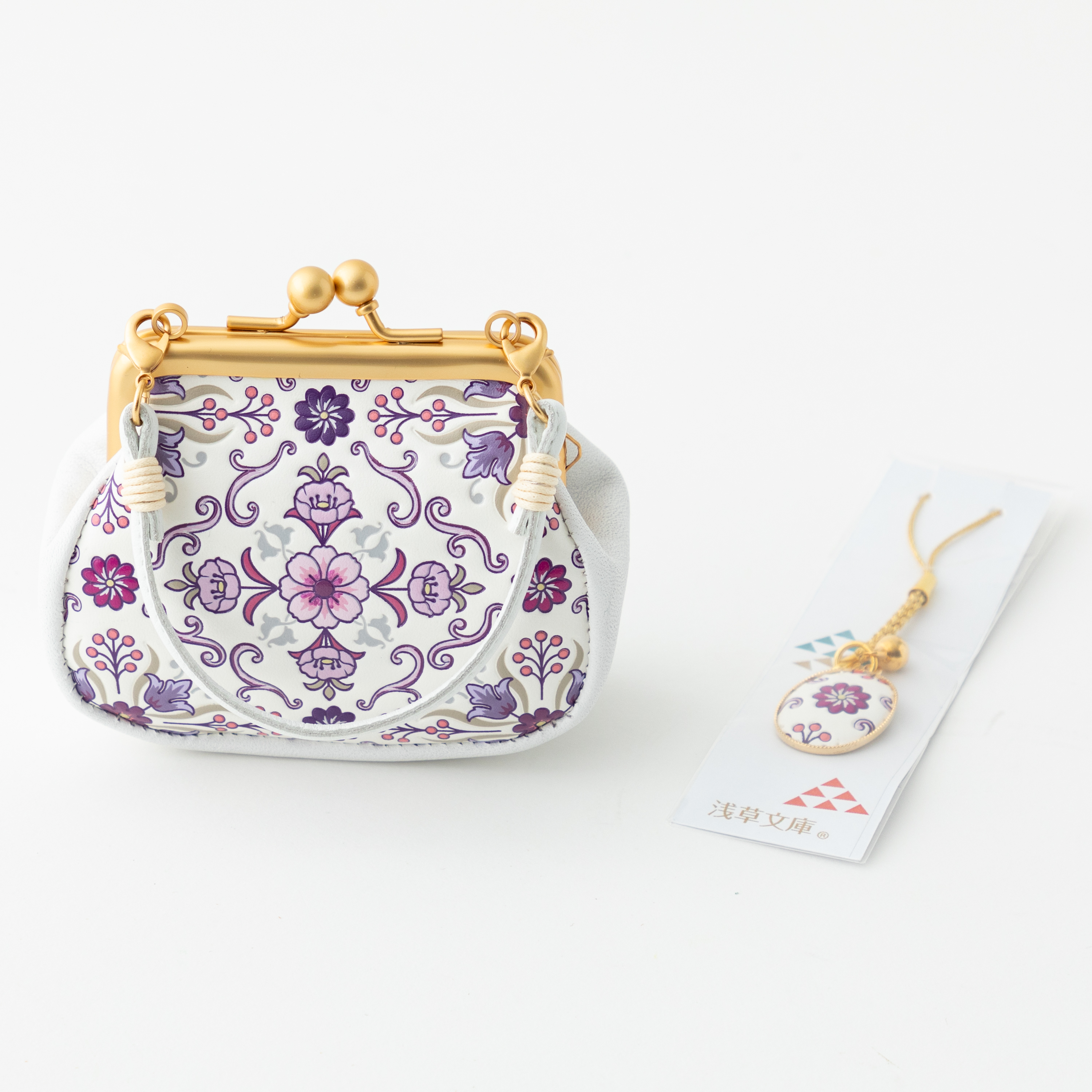 浅草文庫がまぐち　オリエント柄　根付セット