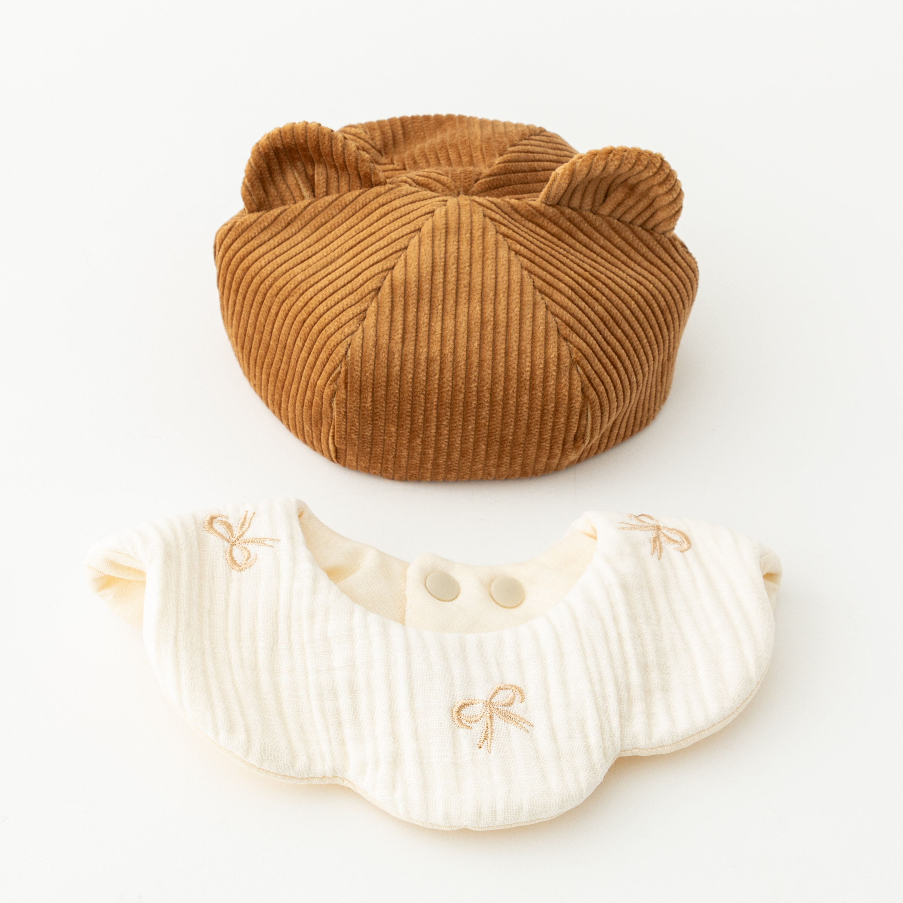 くま耳ベレー帽&スタイセット