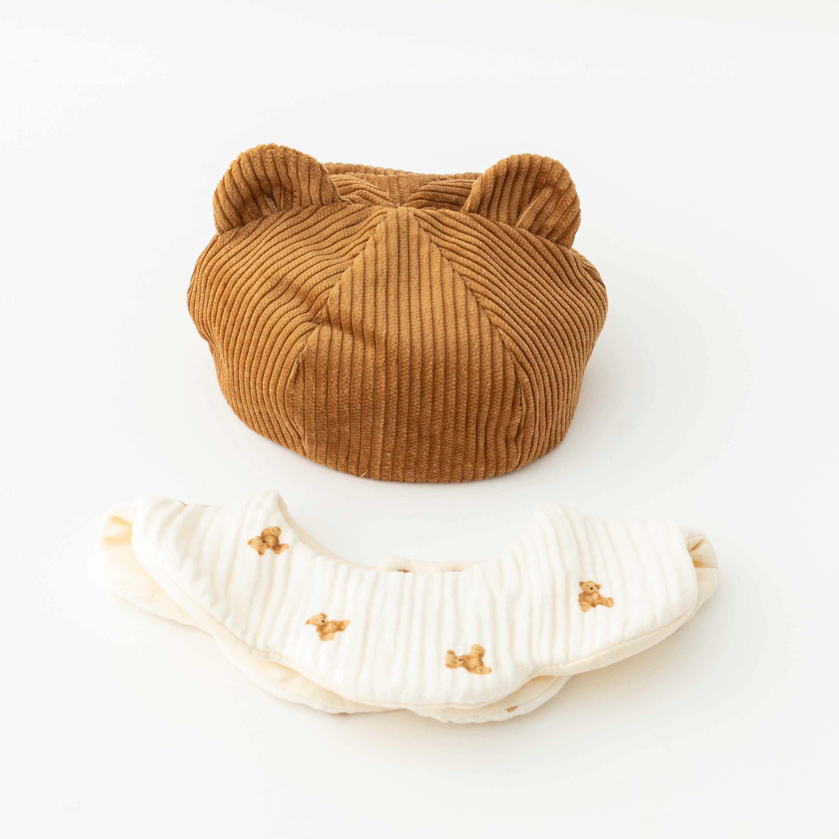 くま耳ベレー帽&スタイセット