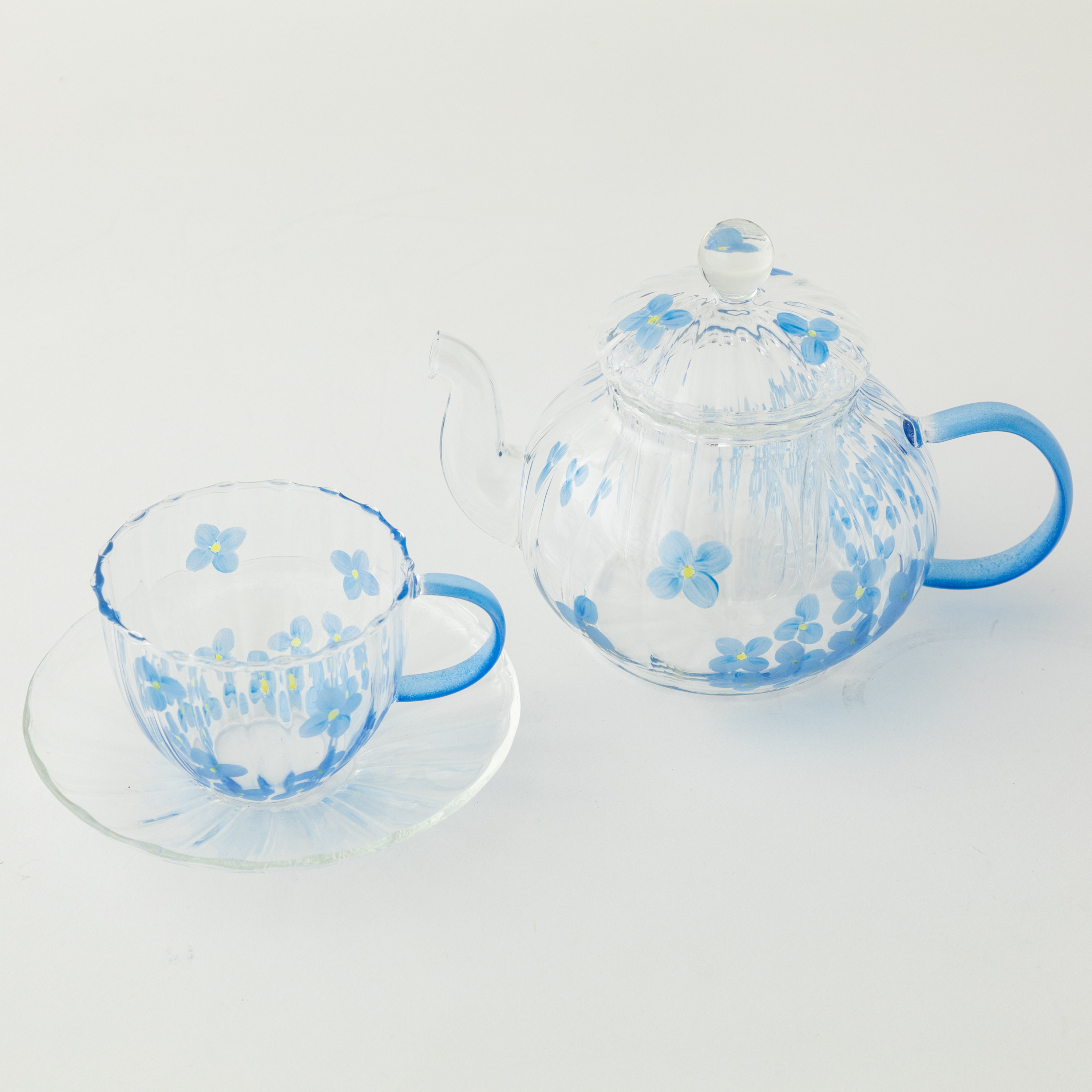 透き通る紫陽花のティーセット