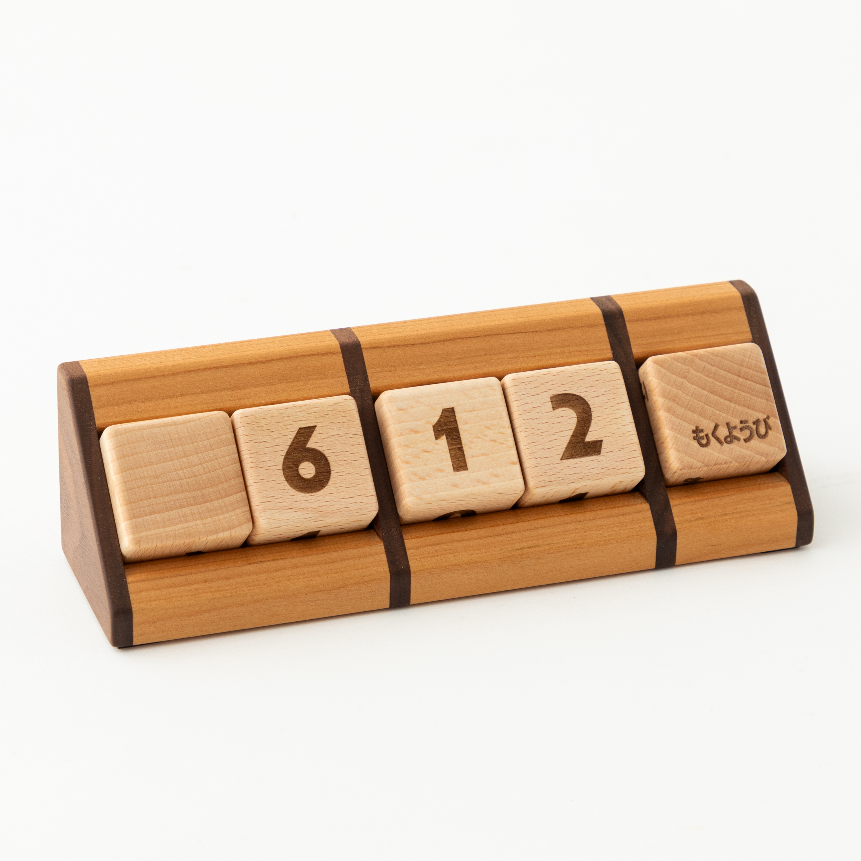 木のサイコロカレンダー：ブナ（ビーチ）（ひらがな）