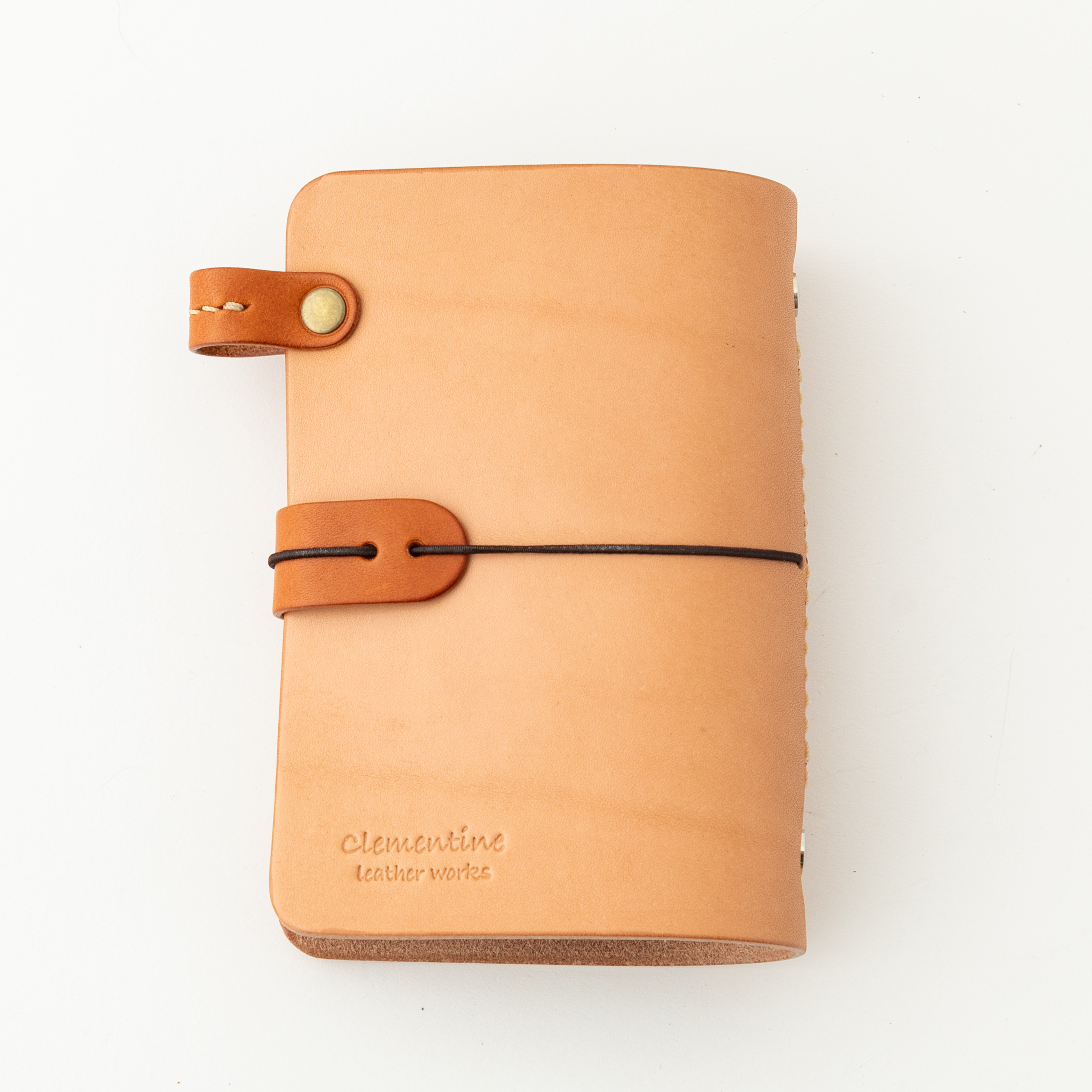 私的時間のためのシステム手帳(M6サイズ)　ナチュラル　本革ディバイダー２枚付