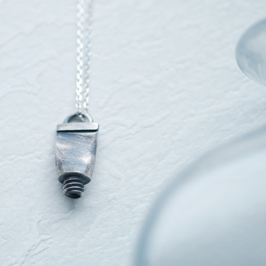 古美加工 絵の具 ミニチュア ネックレス シルバー925