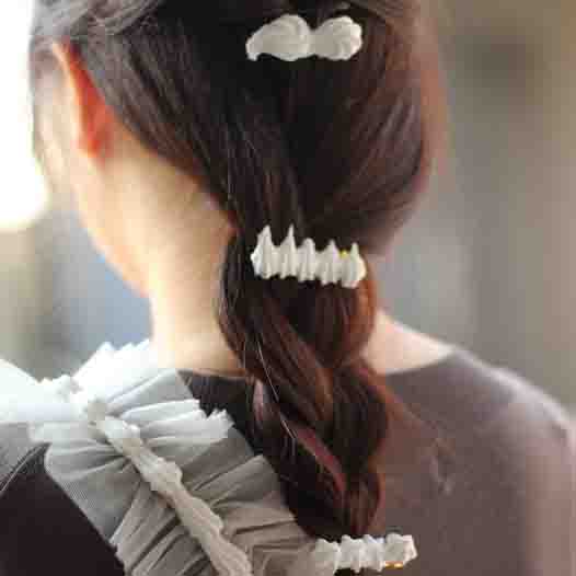 【ヘアピン】クリーム3点＆【ポーチ】苺サンドイッチ1点　合計4点セット