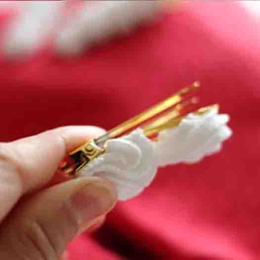 【ヘアピン】クリーム3点＆【ポーチ】苺サンドイッチ1点　合計4点セット