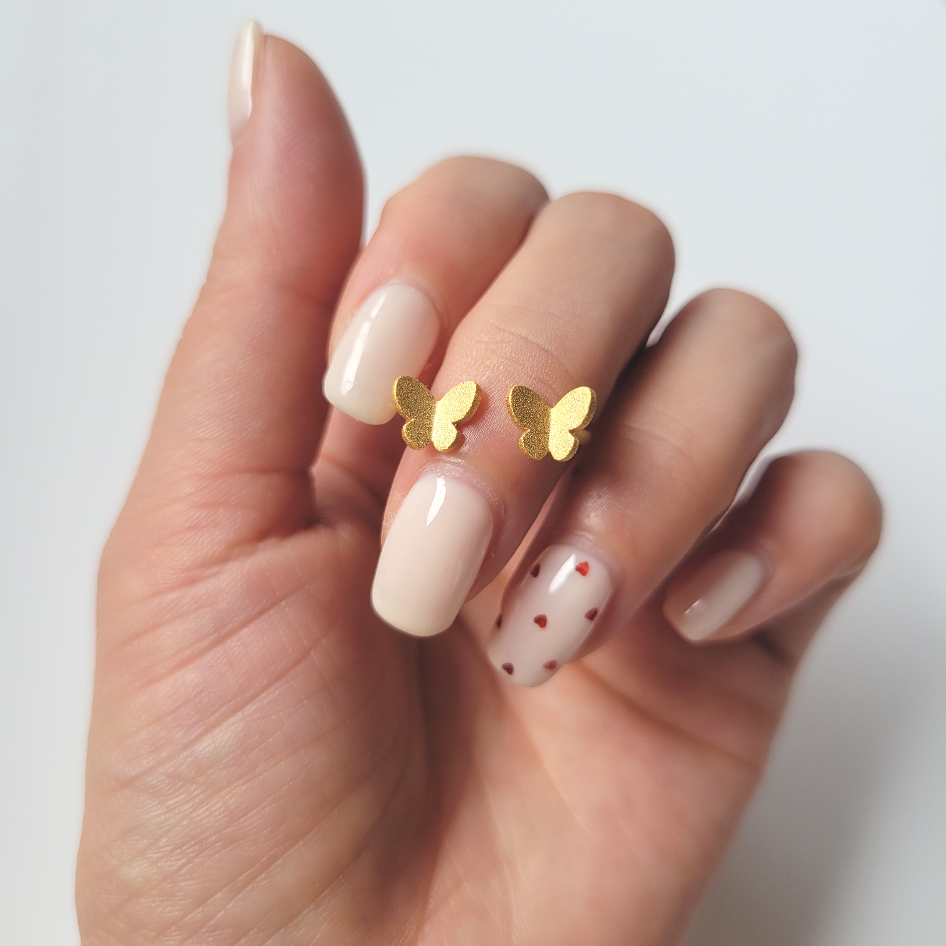 ２匹の蝶のピンキーリング　ファランジリングにも　ちょうちょ・バタフライ