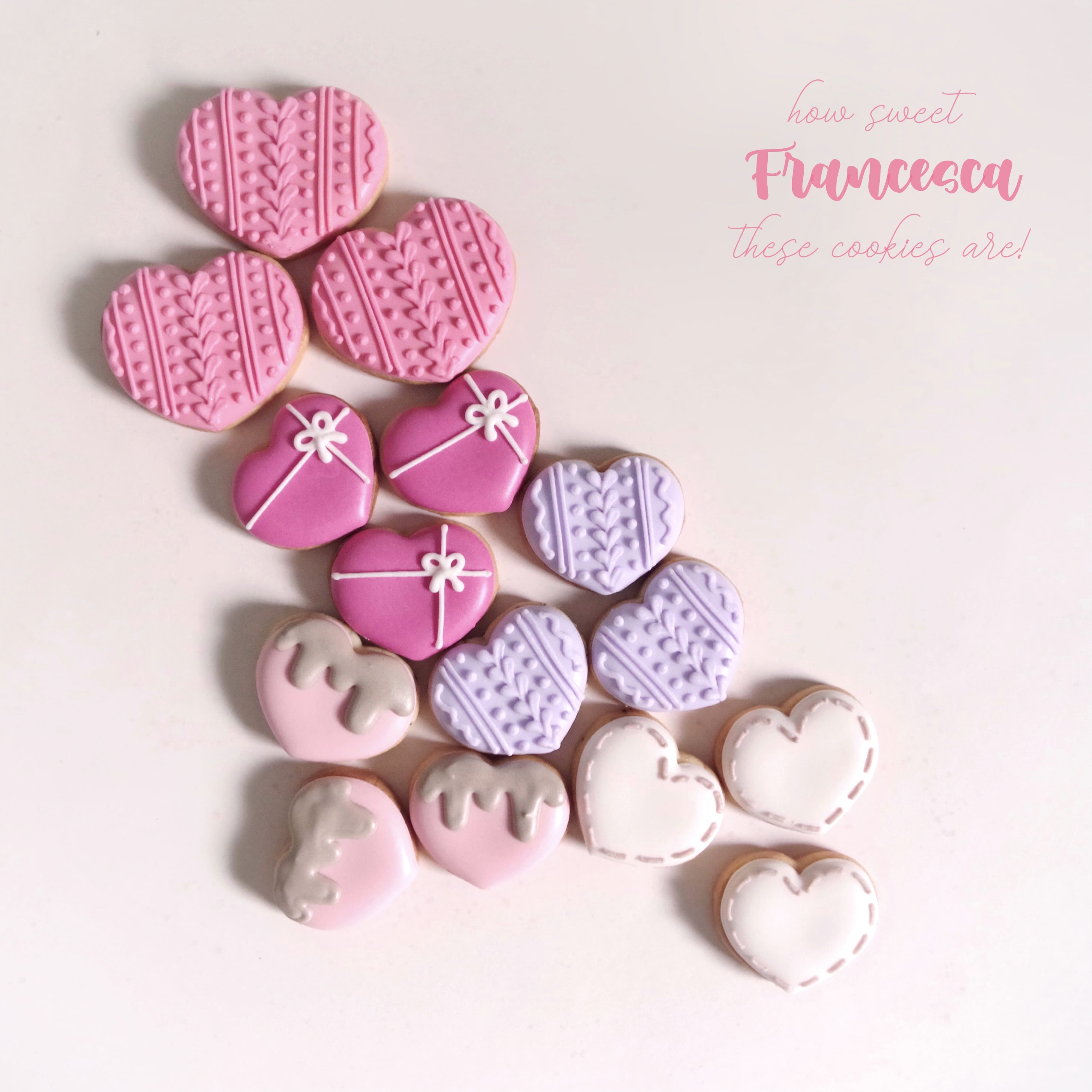 ミニハートアイシングクッキーのギフトボックス