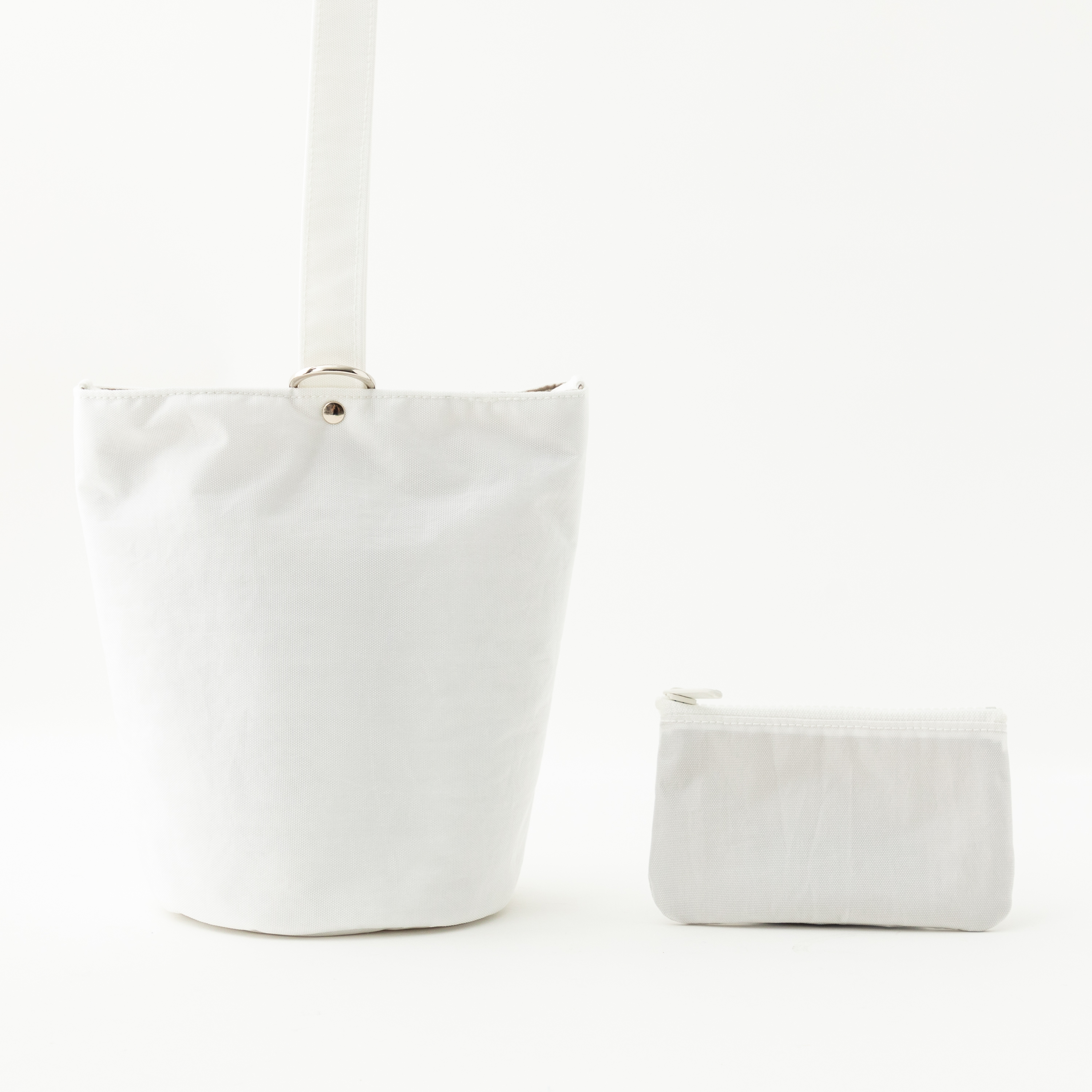 ワンハンドルバッグ＆ポーチ（ホワイト）