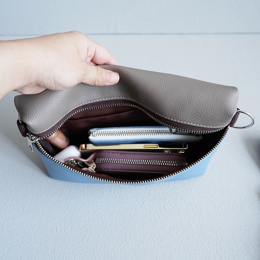 クロスボディバッグ＆ポーチ（ブラックキルト）