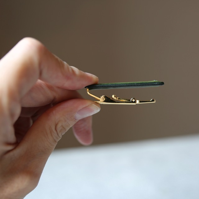 【選べる】ステッチ レザーネクタイピン