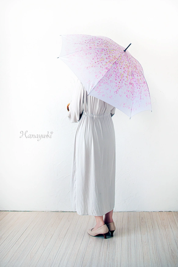 花咲く傘〈しだれ桜〉とポストカード10枚セット