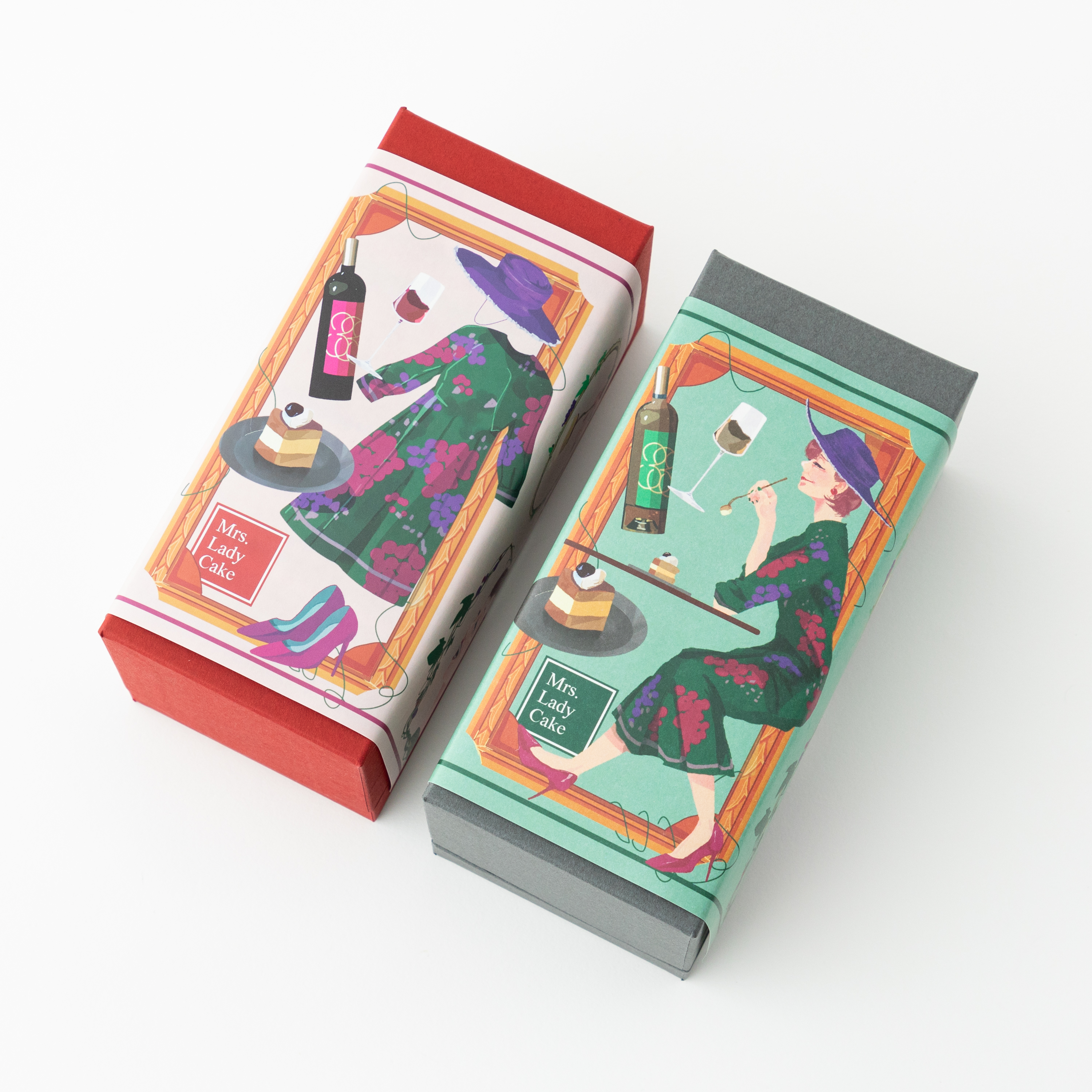 鹿児島ワインのケーキ「赤×白」バタークリームケーキ！赤白各１本ずつお届け