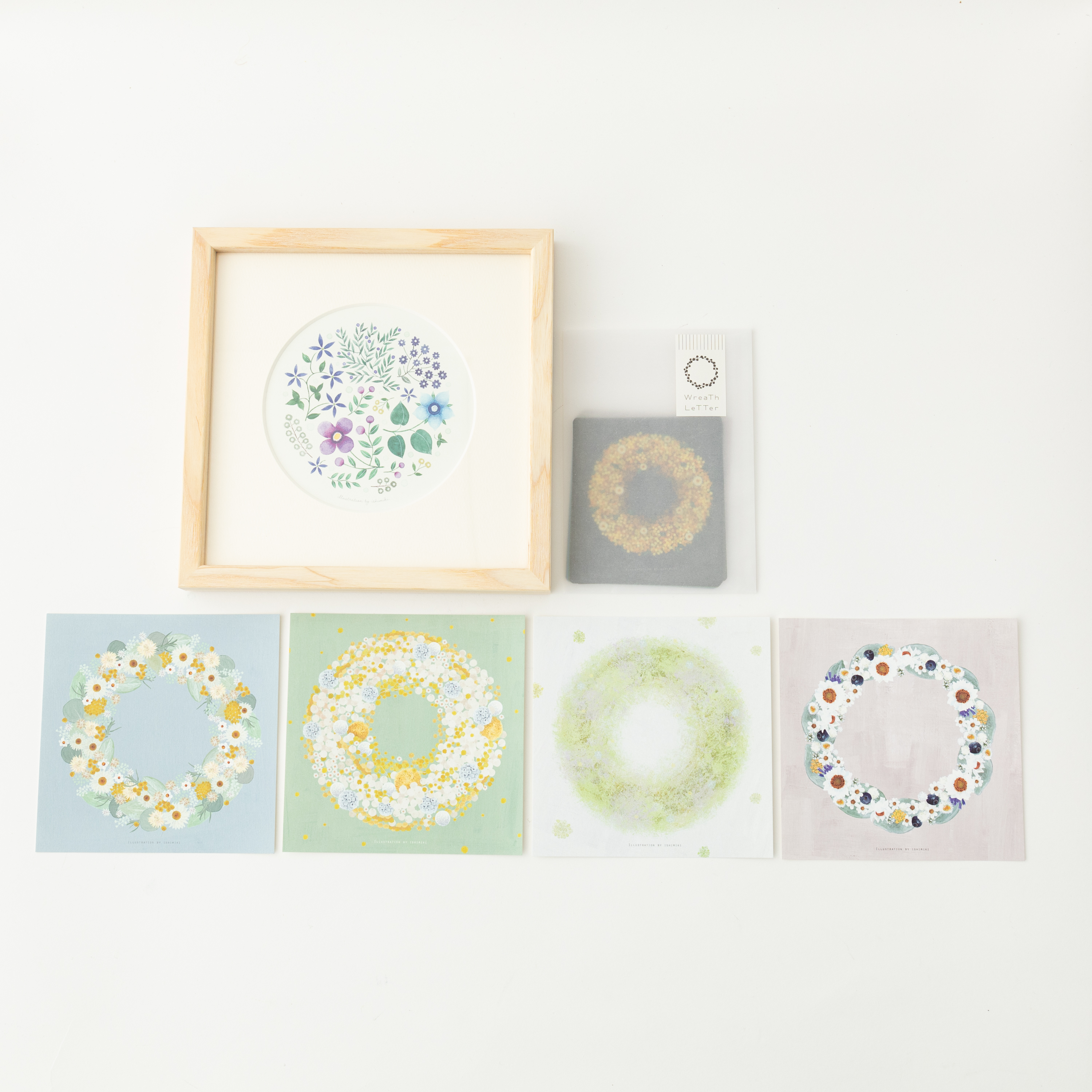 水彩ポスターフレーム付とステーショナリーセット（おしゃべり）