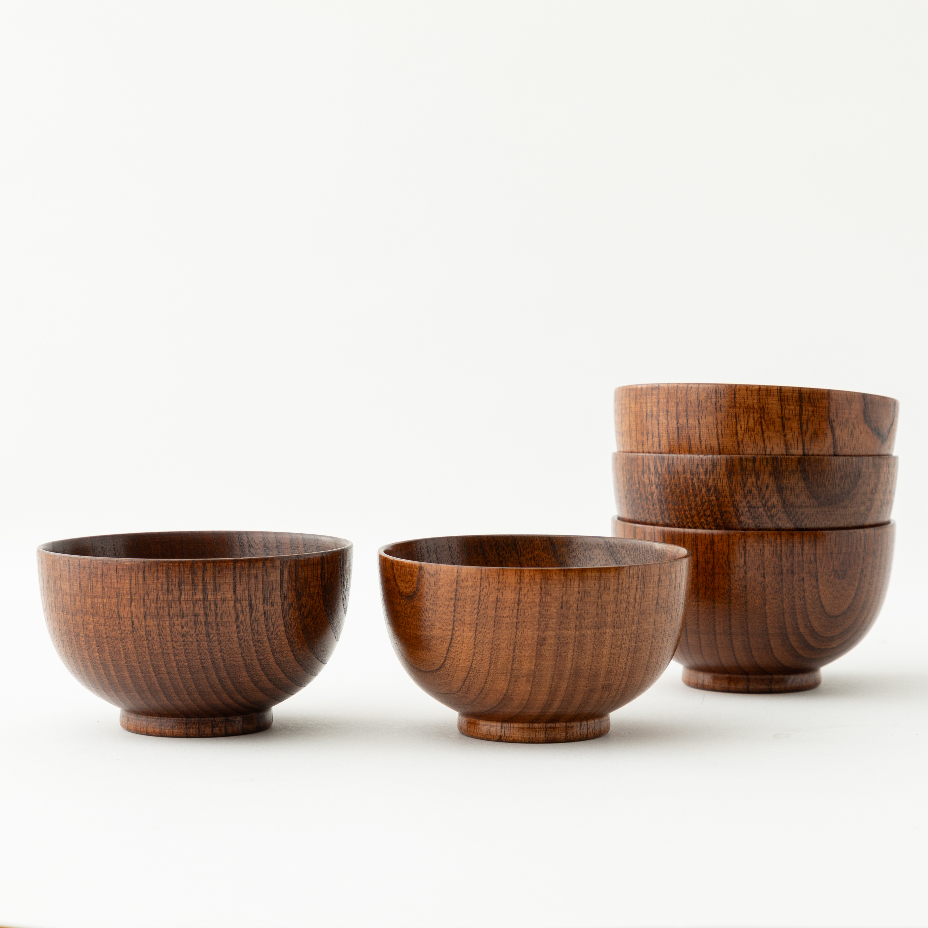 山中塗 食洗機対応 木製汁椀 5客揃え