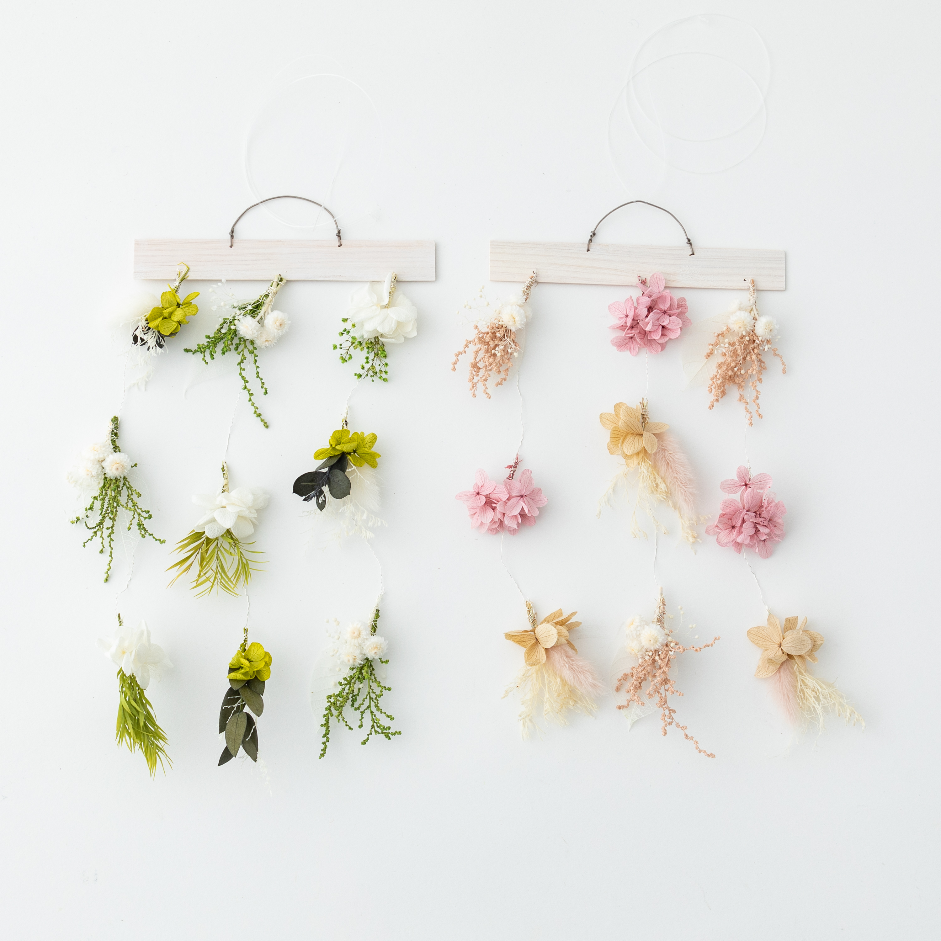 ゆらゆら揺れるフラワーモビール (3連)