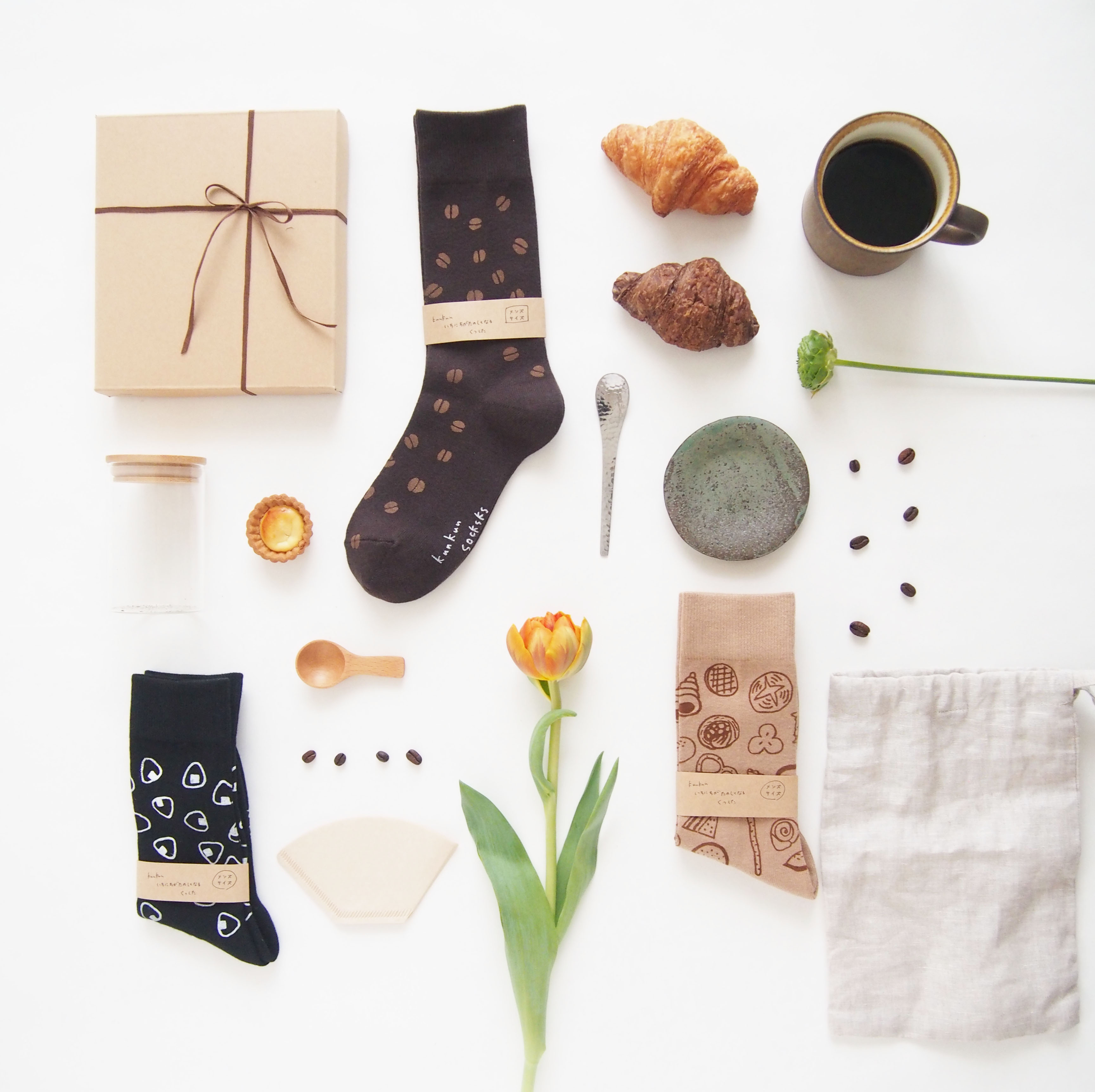 あしもとがたのしくなるこだわり靴下3足セット（メンズサイズ）