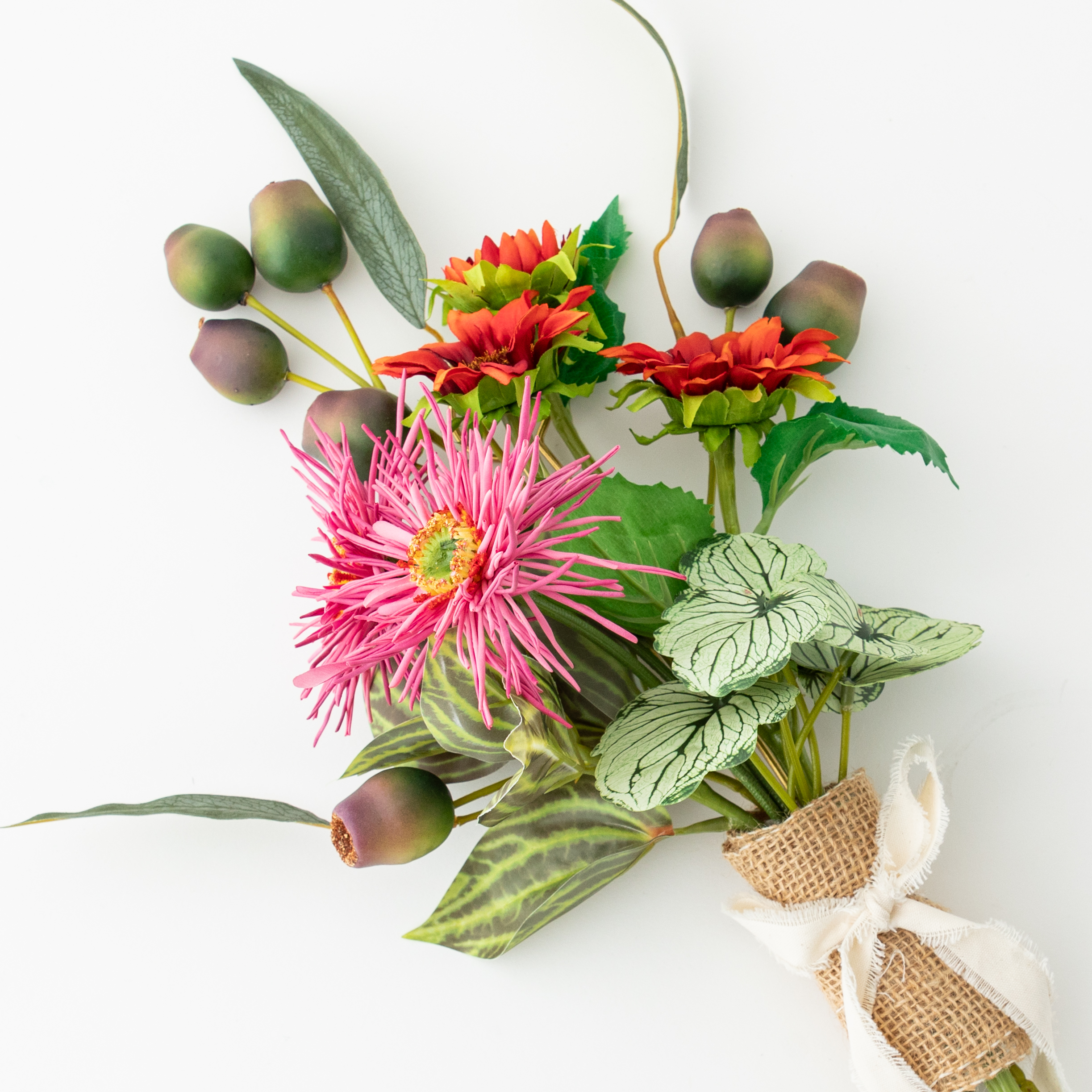 《ずっと咲いてる》ハワイ風モダンブーケの壁飾り/アーティフィシャルフラワー