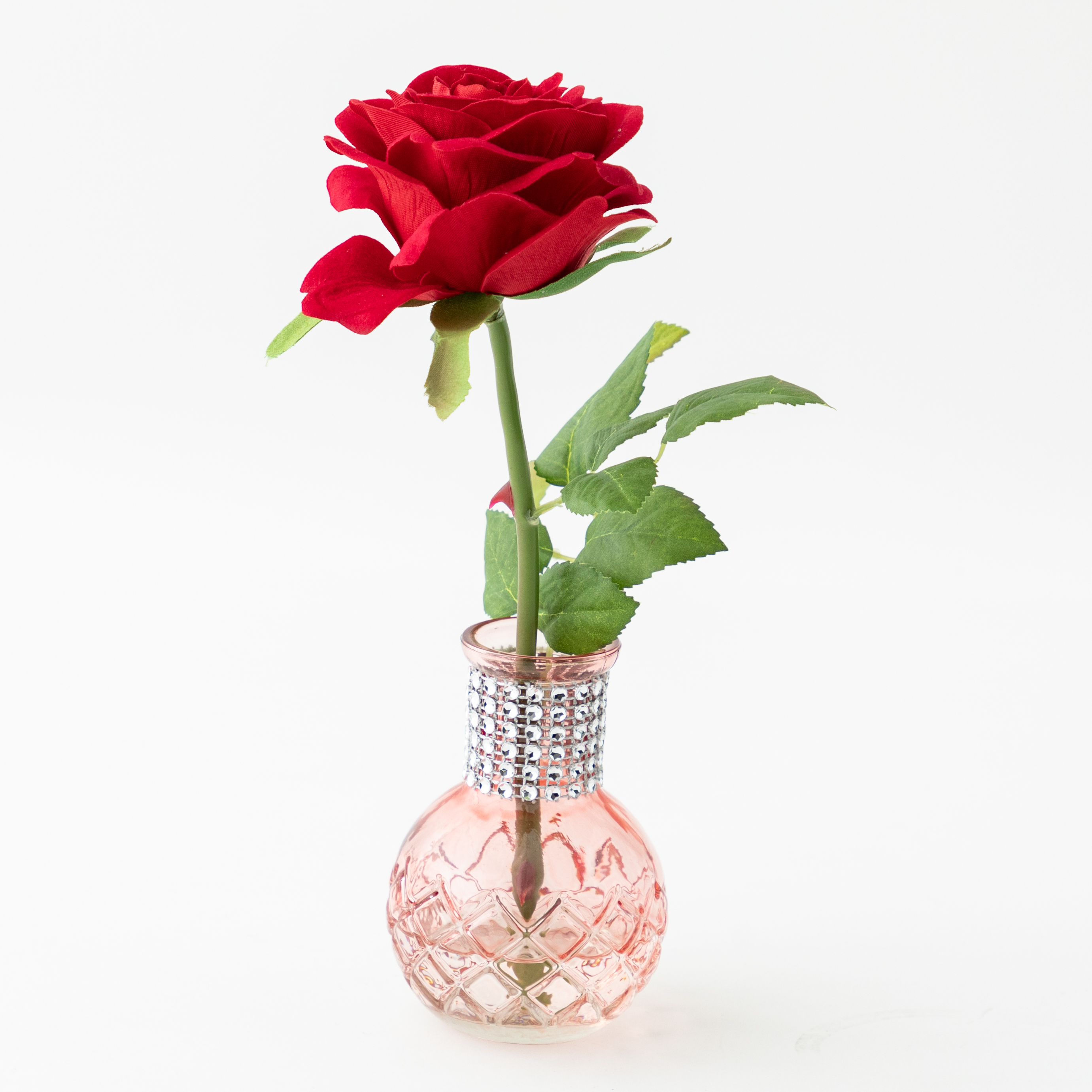 《ずっと咲いてる》ベルベッドの美しい赤バラ一輪ざし