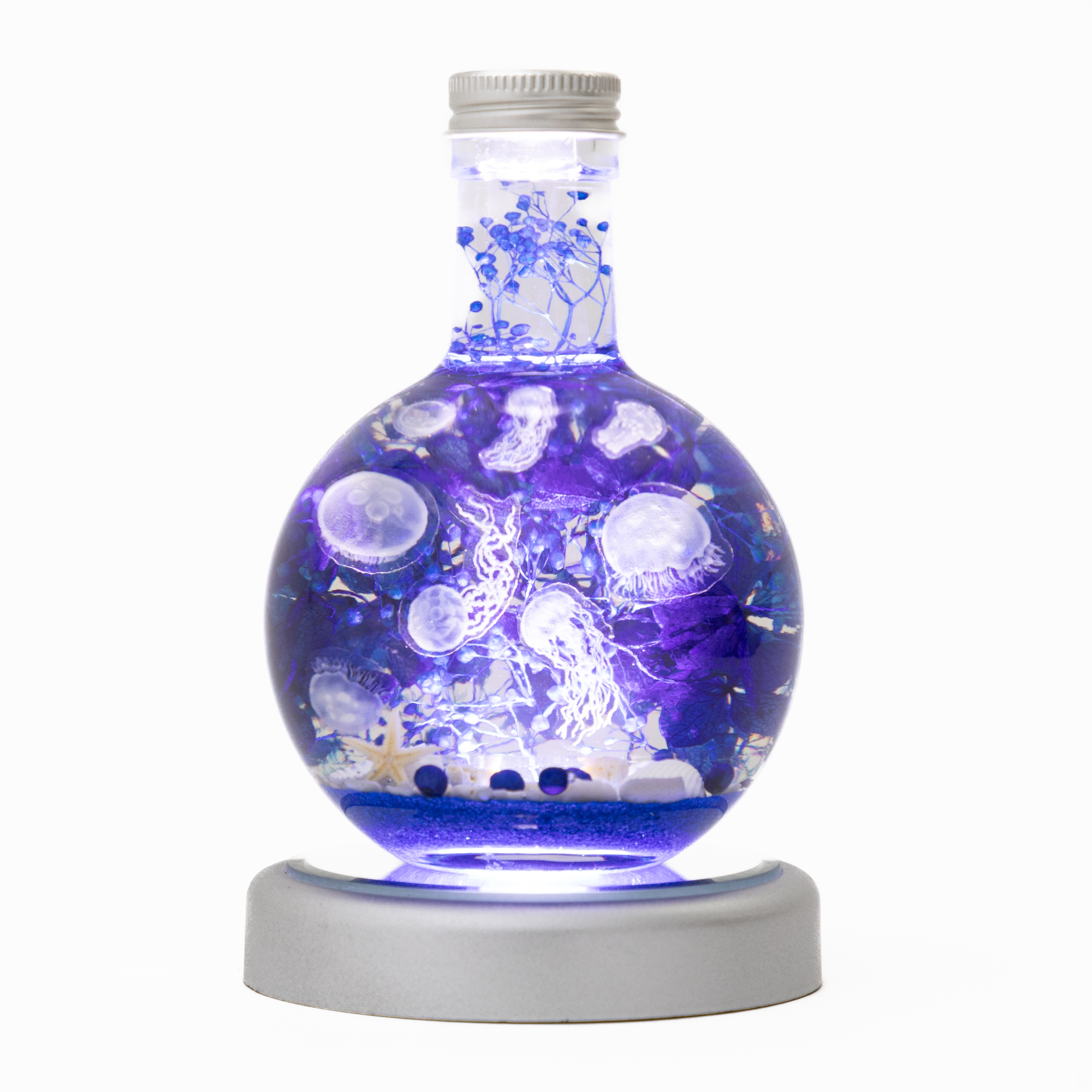 LEDライト付き/クラゲゆらめく瑠璃色の海世界