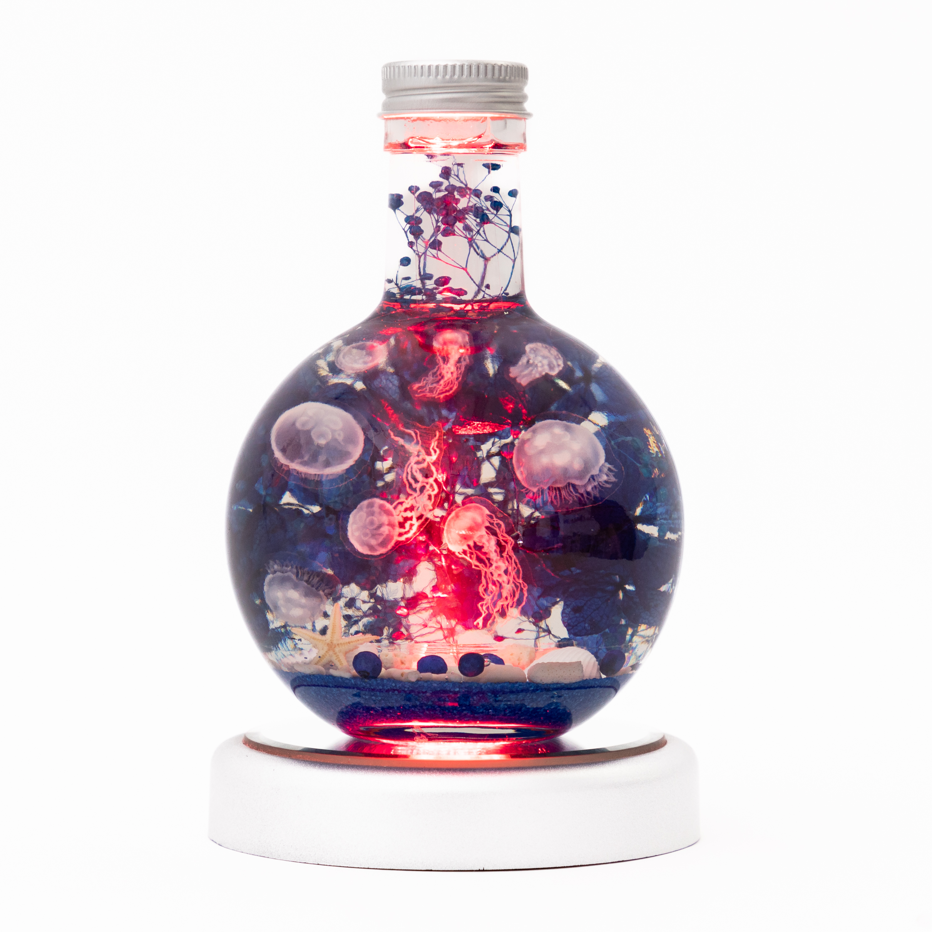 LEDライト付き/クラゲゆらめく瑠璃色の海世界