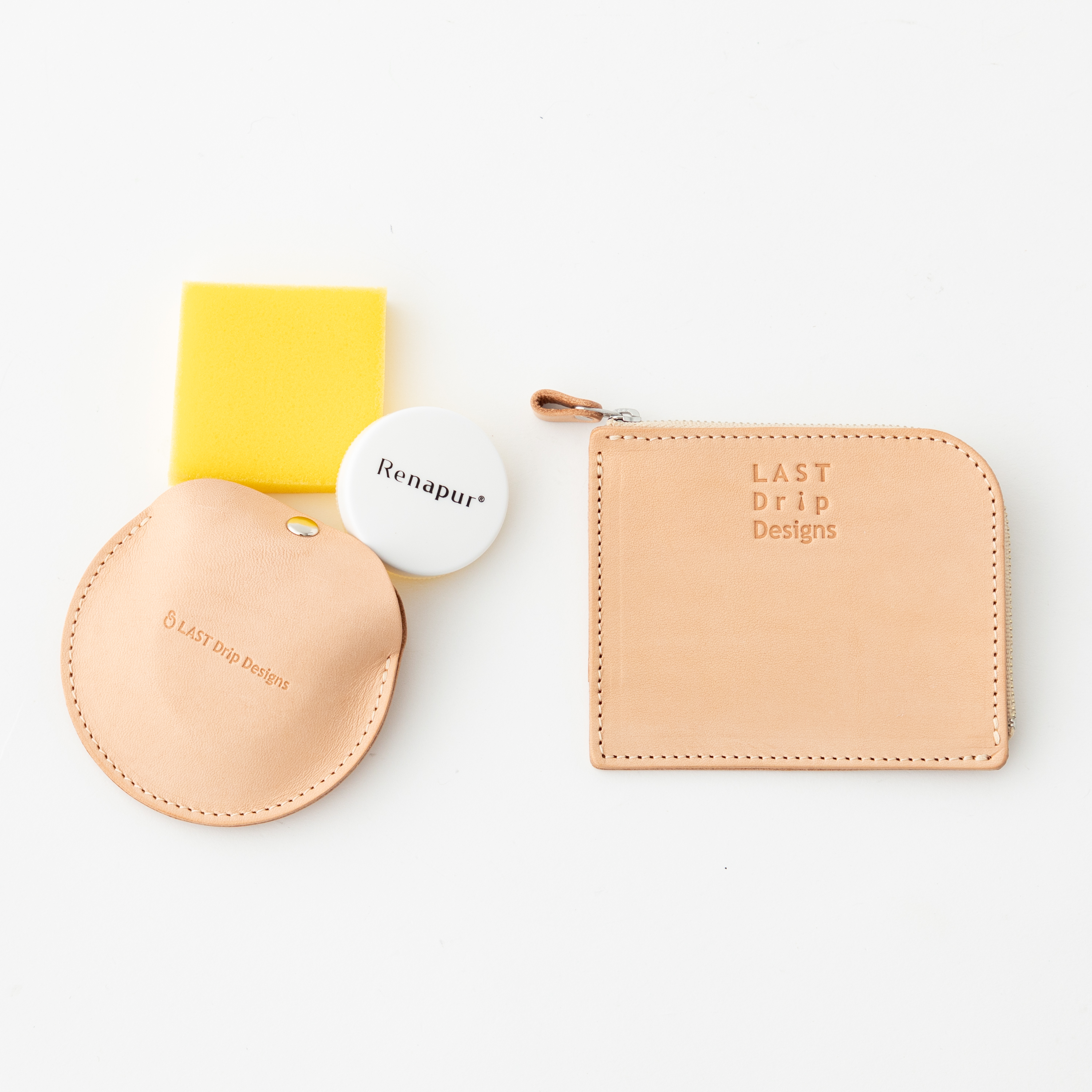 育てる本ヌメ革L字財布セット（スマートL字財布＆持ち歩き用プチラナパー）