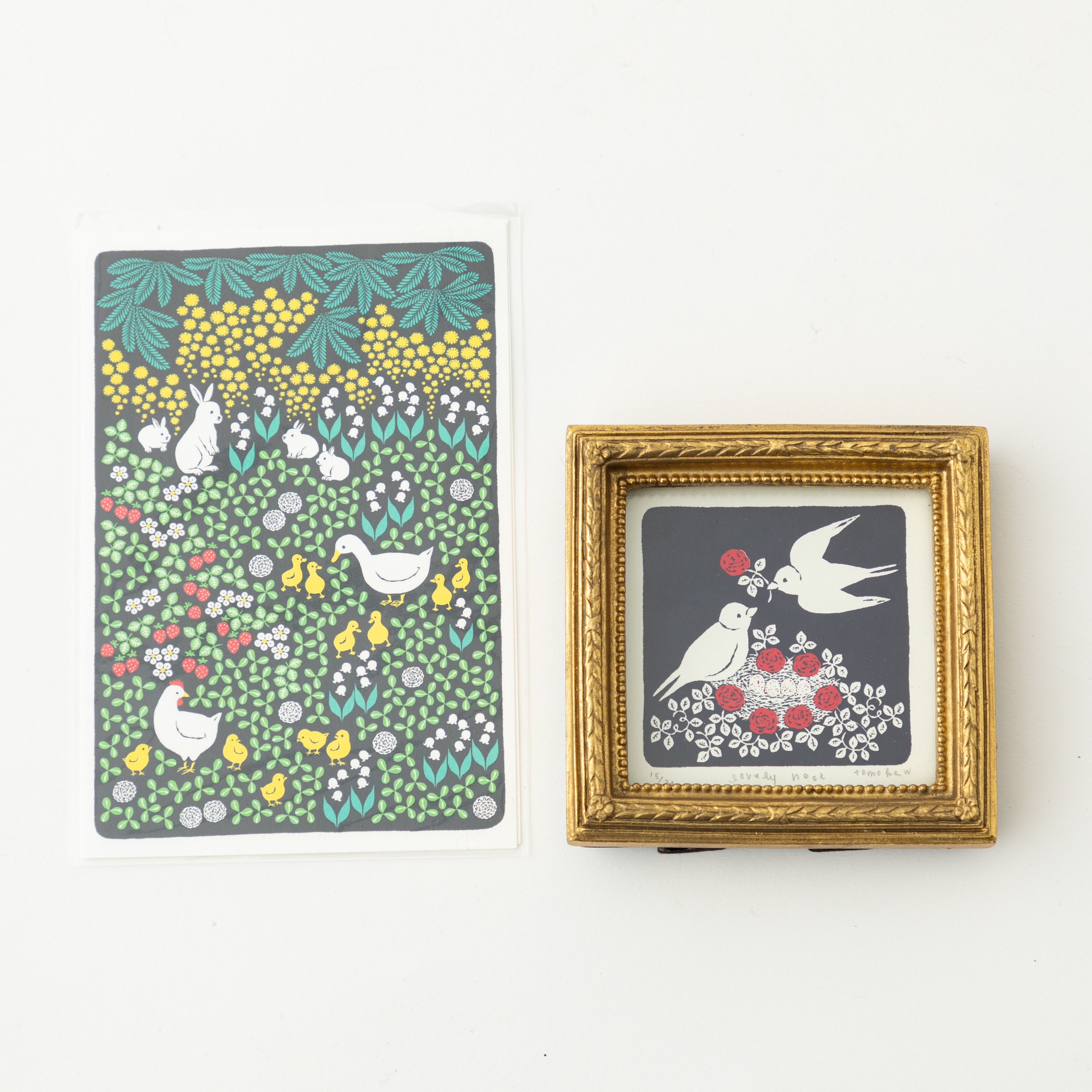 版画 - lovely nest & ポストカード