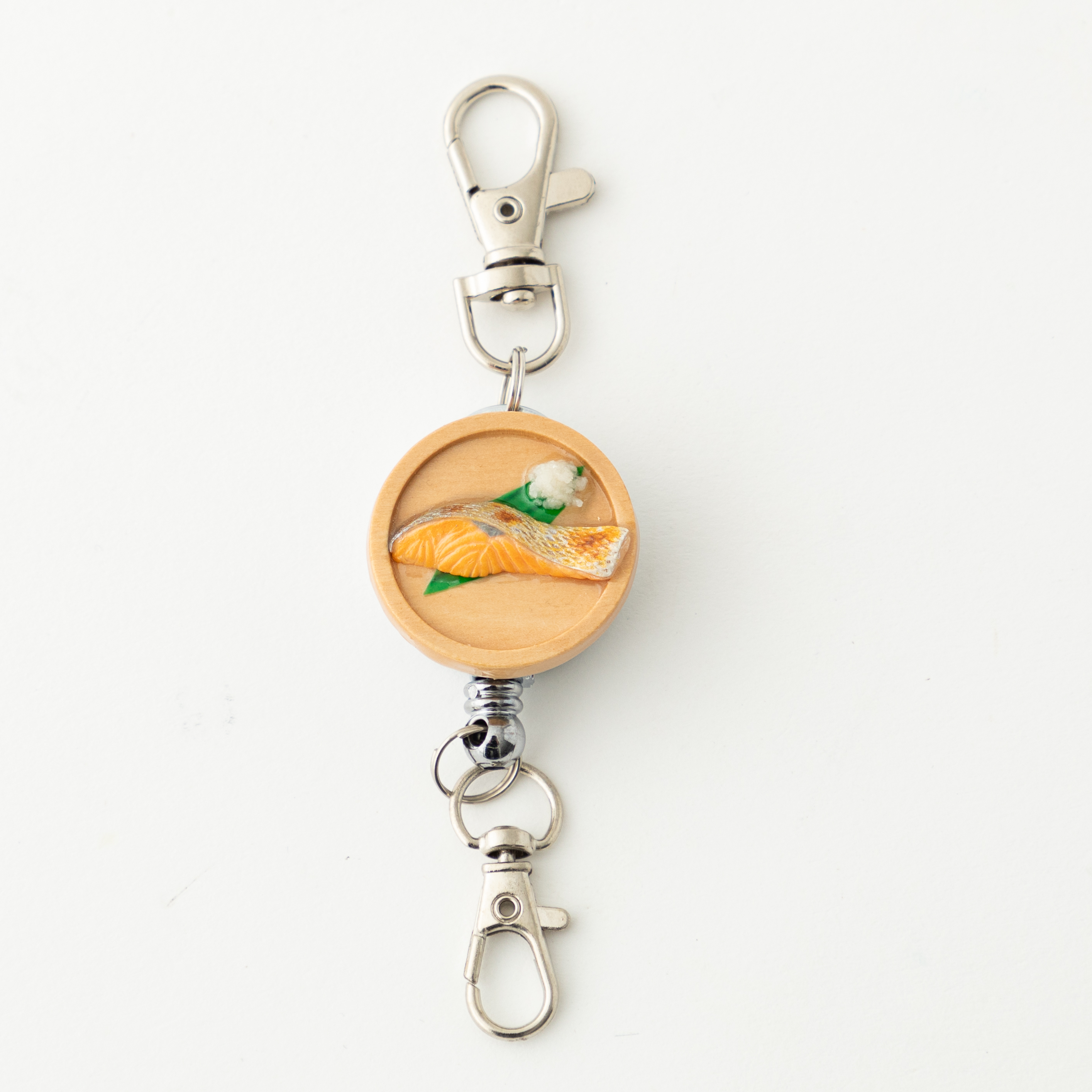 【リールキーホルダー】鮭の塩焼き