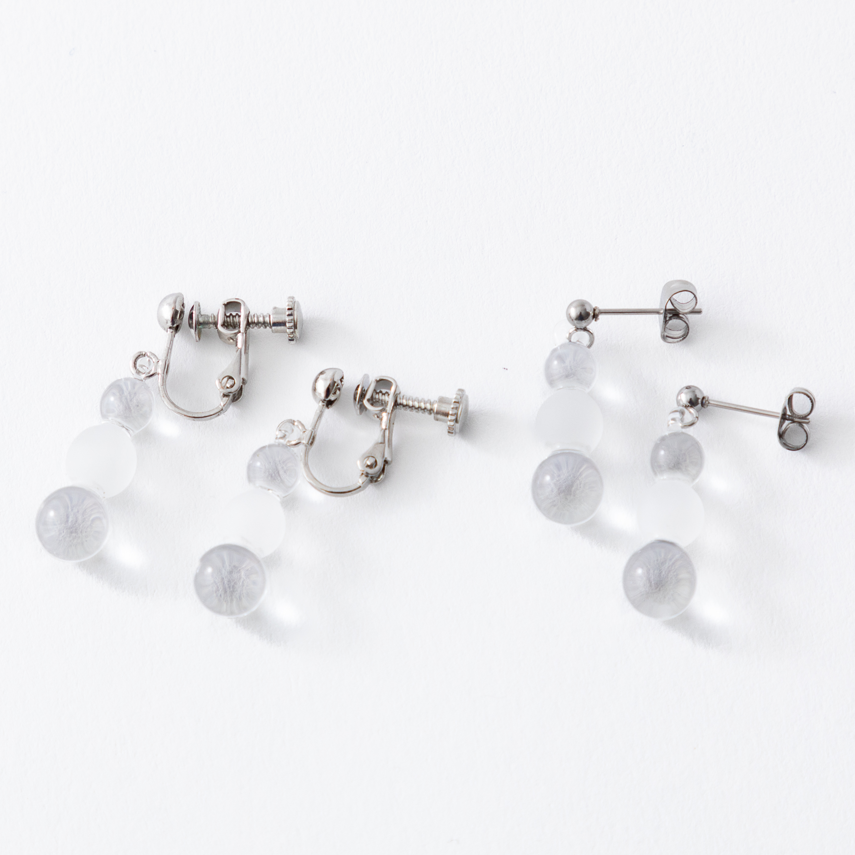 ガラスのピアス/イヤリング　 Point