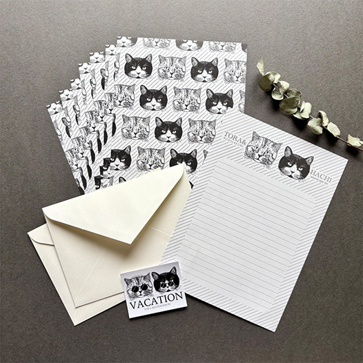 ねこだらけのお手紙セット