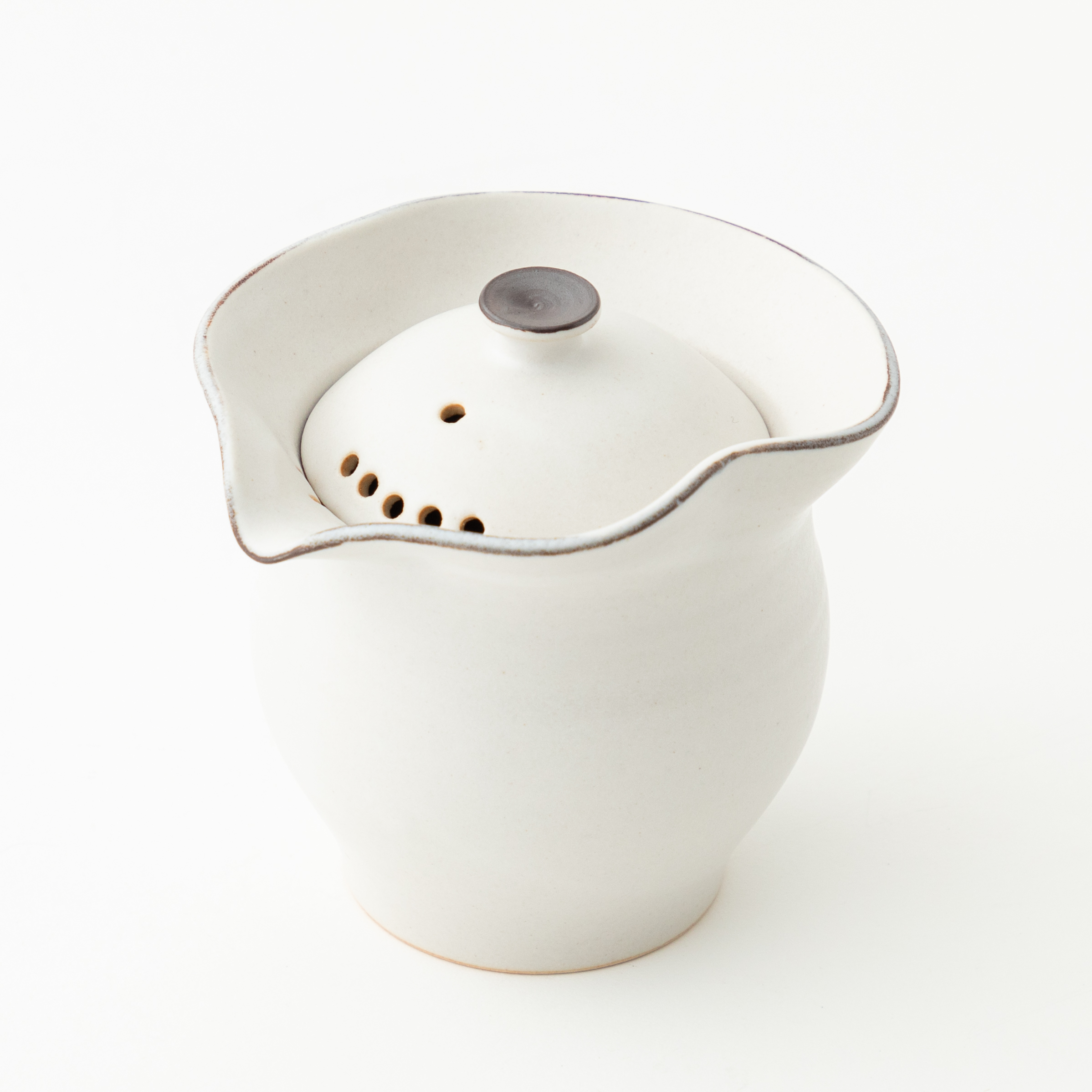 絞り出し急須　白