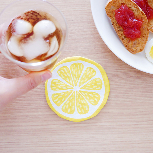 レモンなコースター【4枚セット】